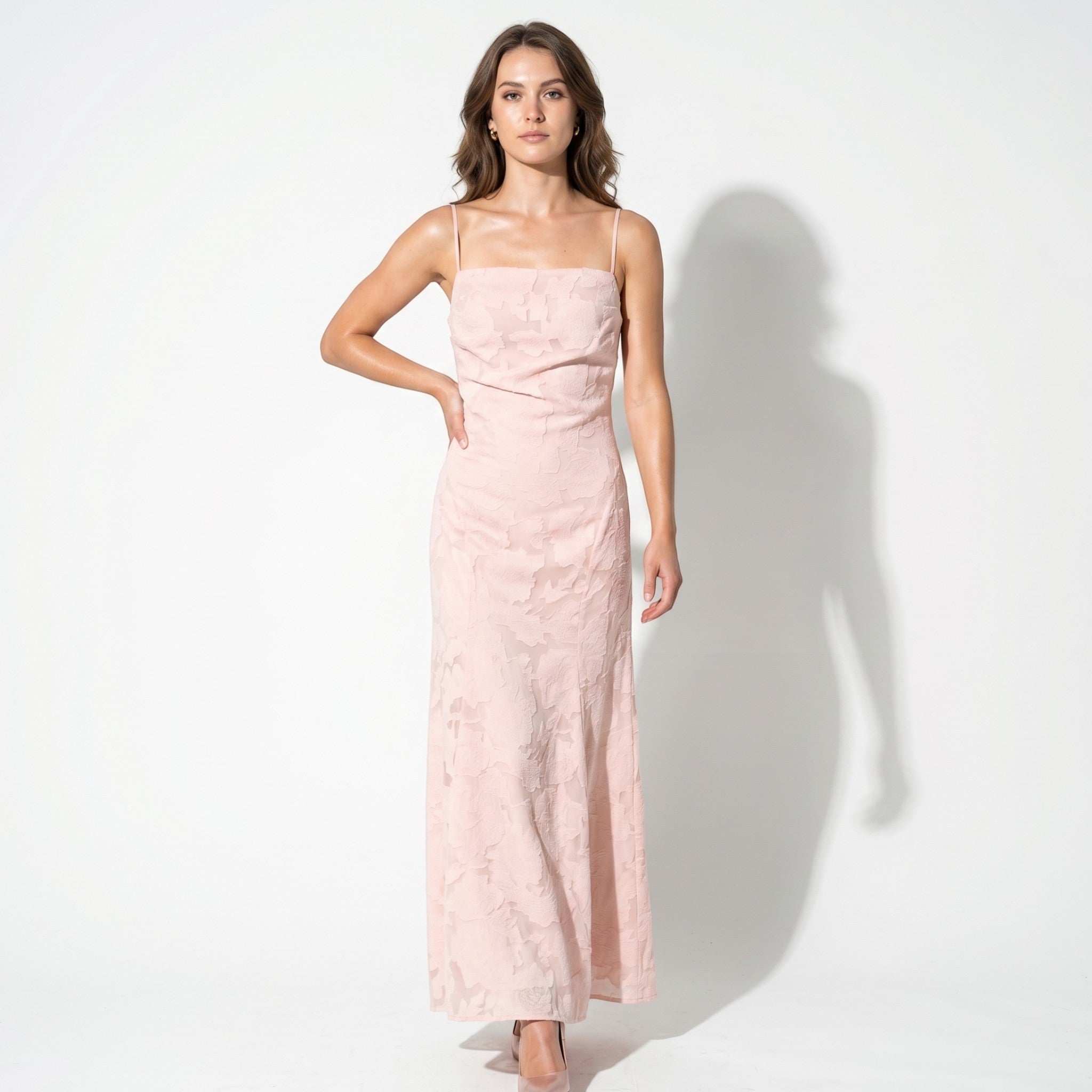 Ava - Women's Formal Evening Lace Maxi Dress - Maxi Dress - Pink - Taylor & Bennett