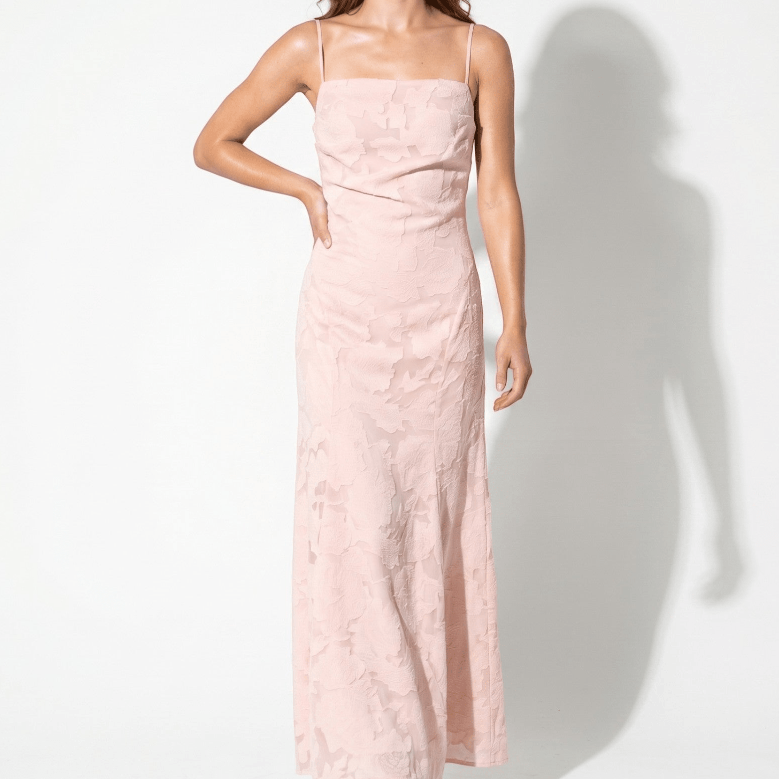 Ava - Women's Formal Evening Lace Maxi Dress - Maxi Dress - Pink - Taylor & Bennett