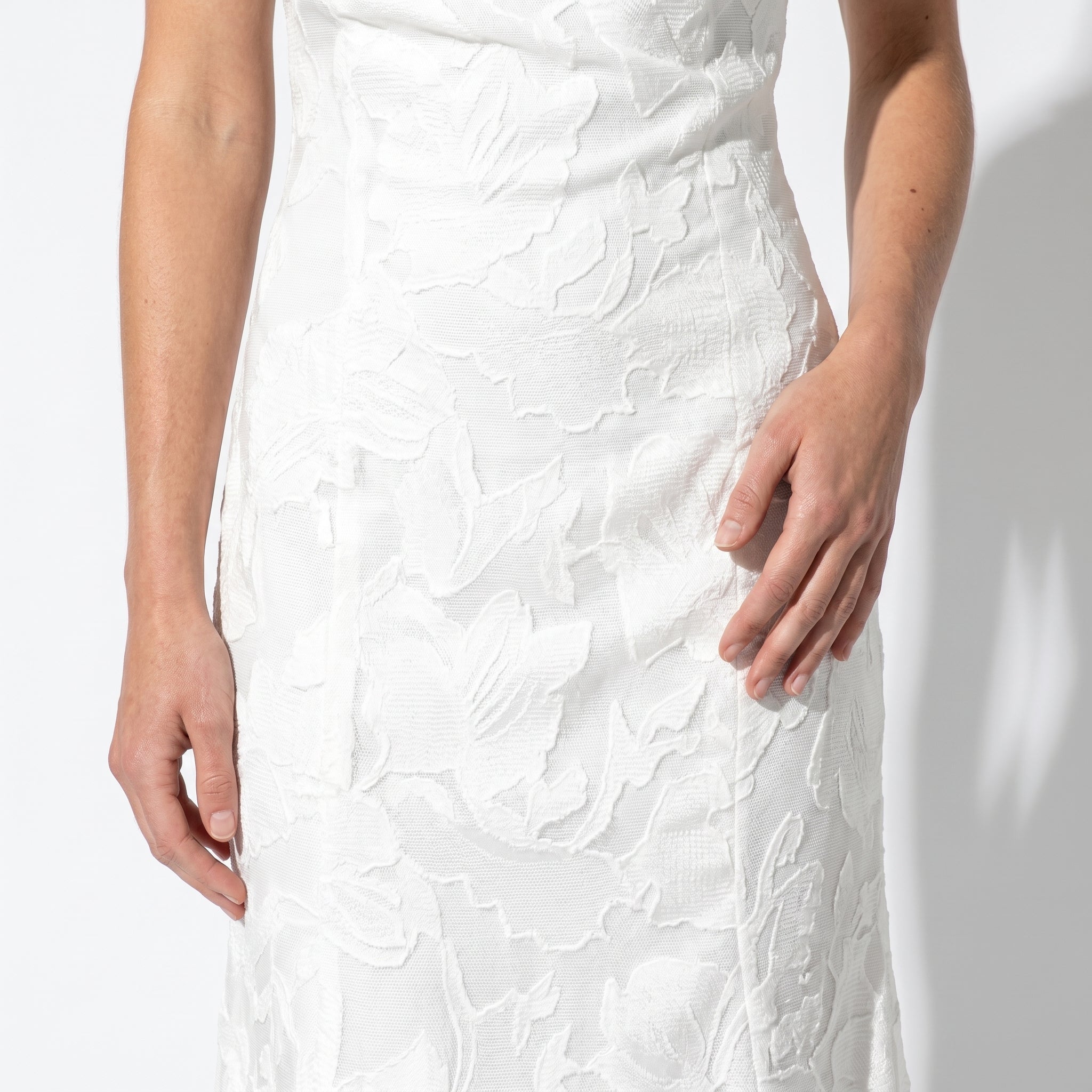 Ava - Women's Formal Evening Lace Maxi Dress - Maxi Dress - White - Taylor & Bennett