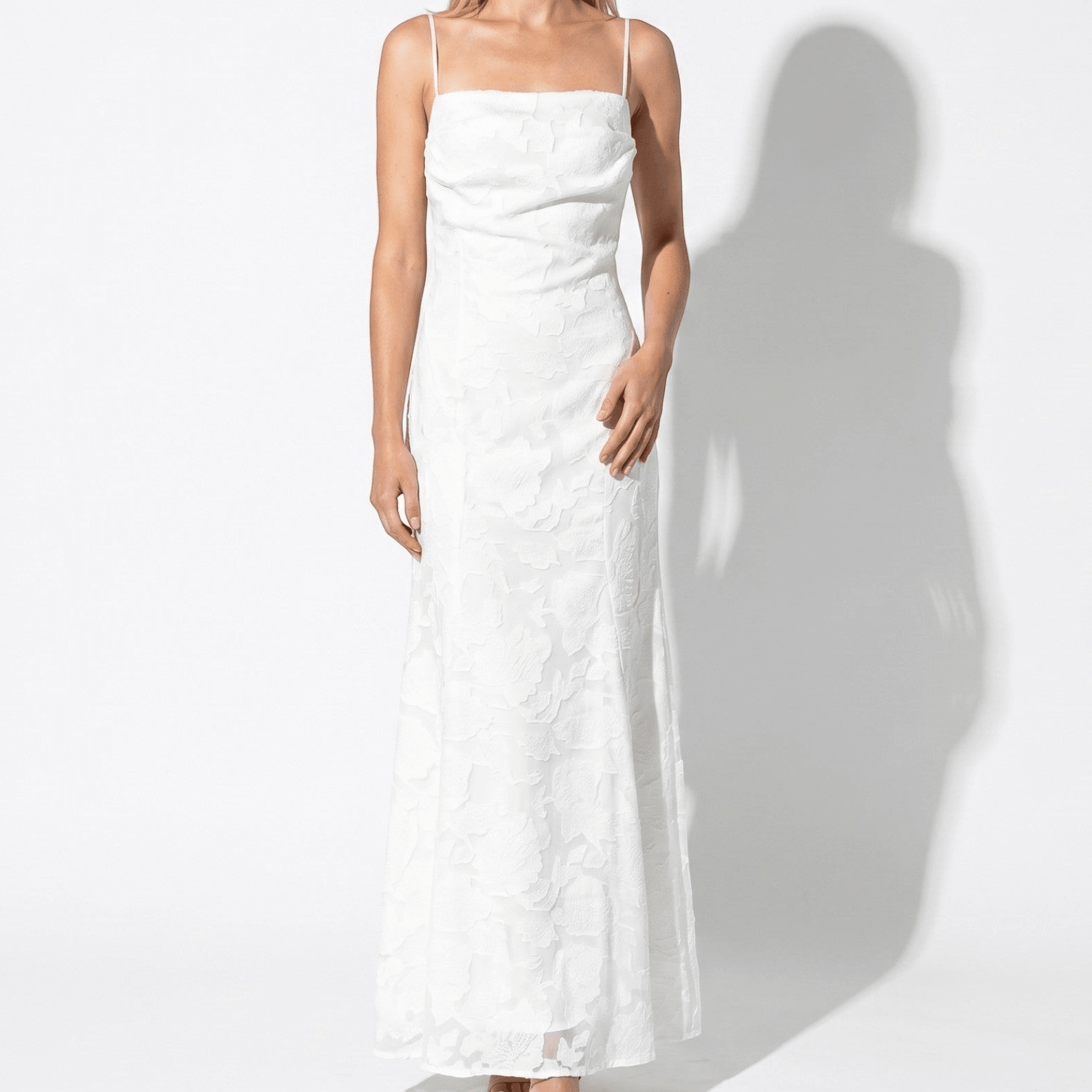 Ava - Women's Formal Evening Lace Maxi Dress - Maxi Dress - White - Taylor & Bennett