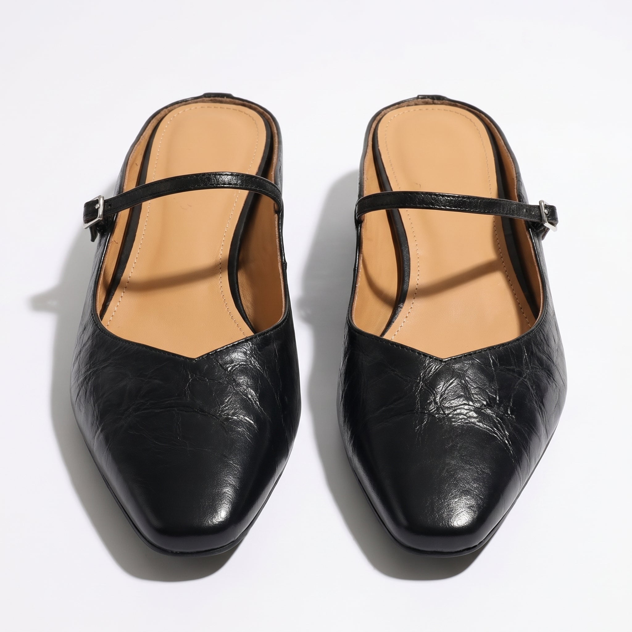 Ava - Women's Pointed - Toe Mary Jane Mules - Sandal - Black - Taylor & Bennett