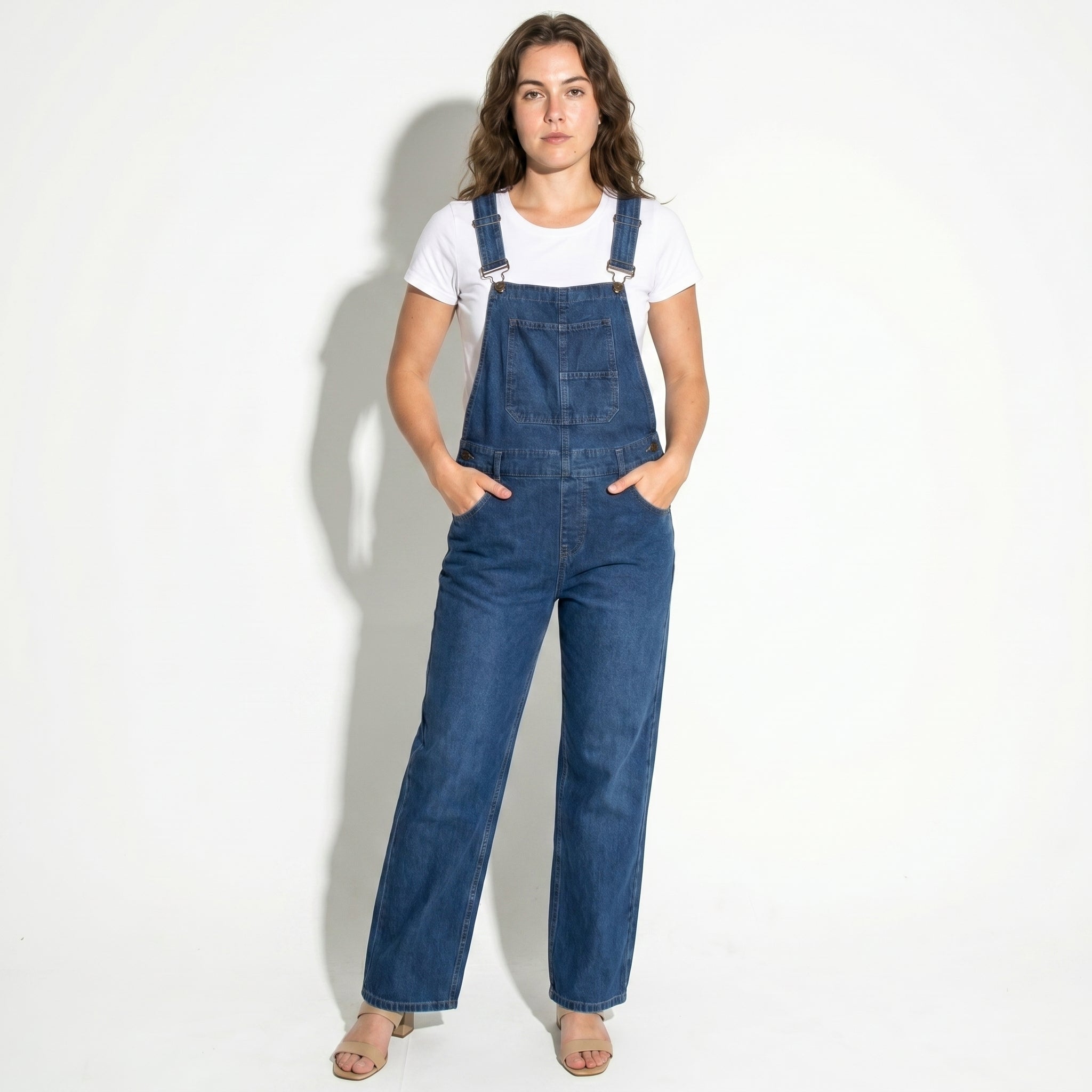 Billie - Women's Denim Dungarees - Denim - Dark Blue - Taylor & Bennett
