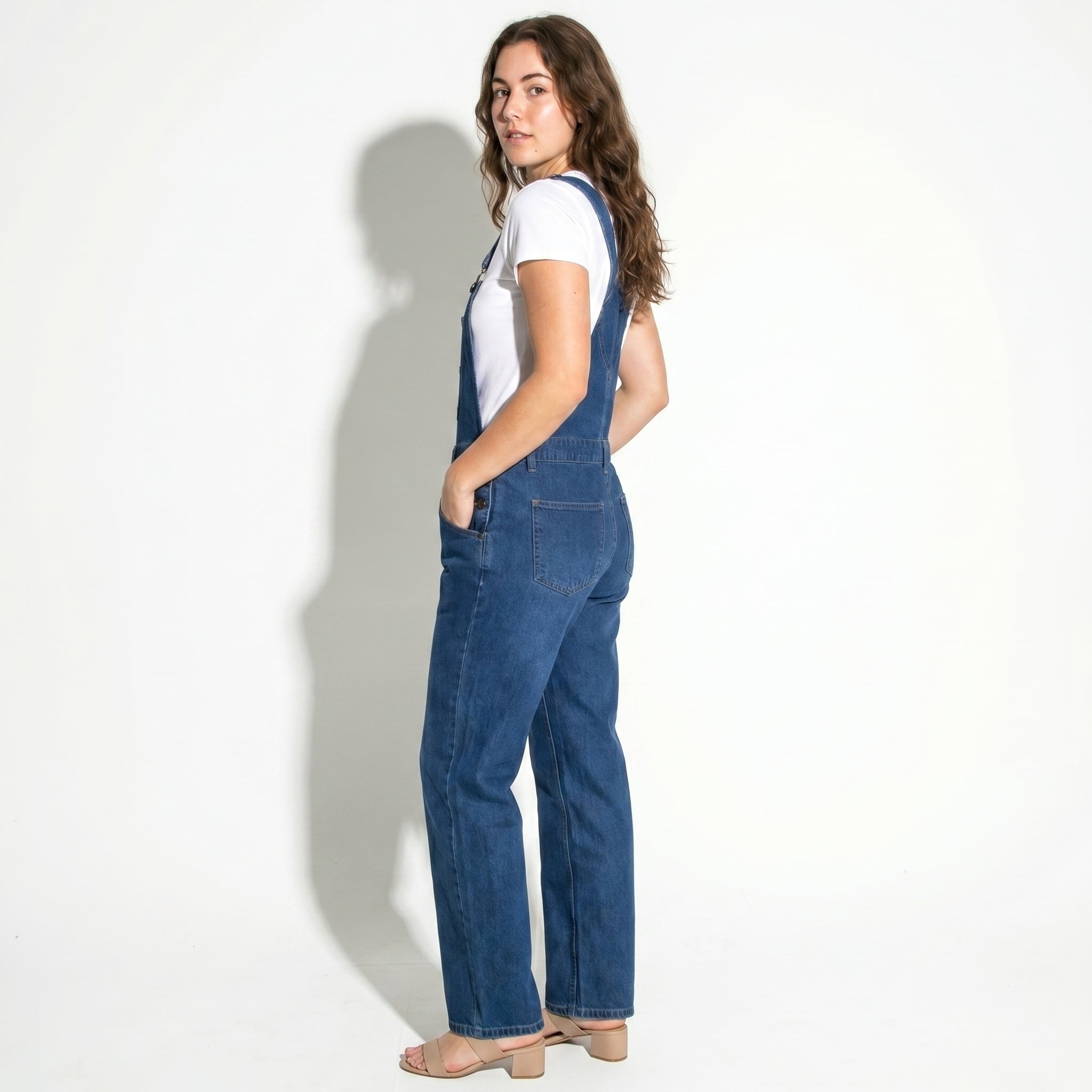 Billie - Women's Denim Dungarees - Denim - Dark Blue - Taylor & Bennett