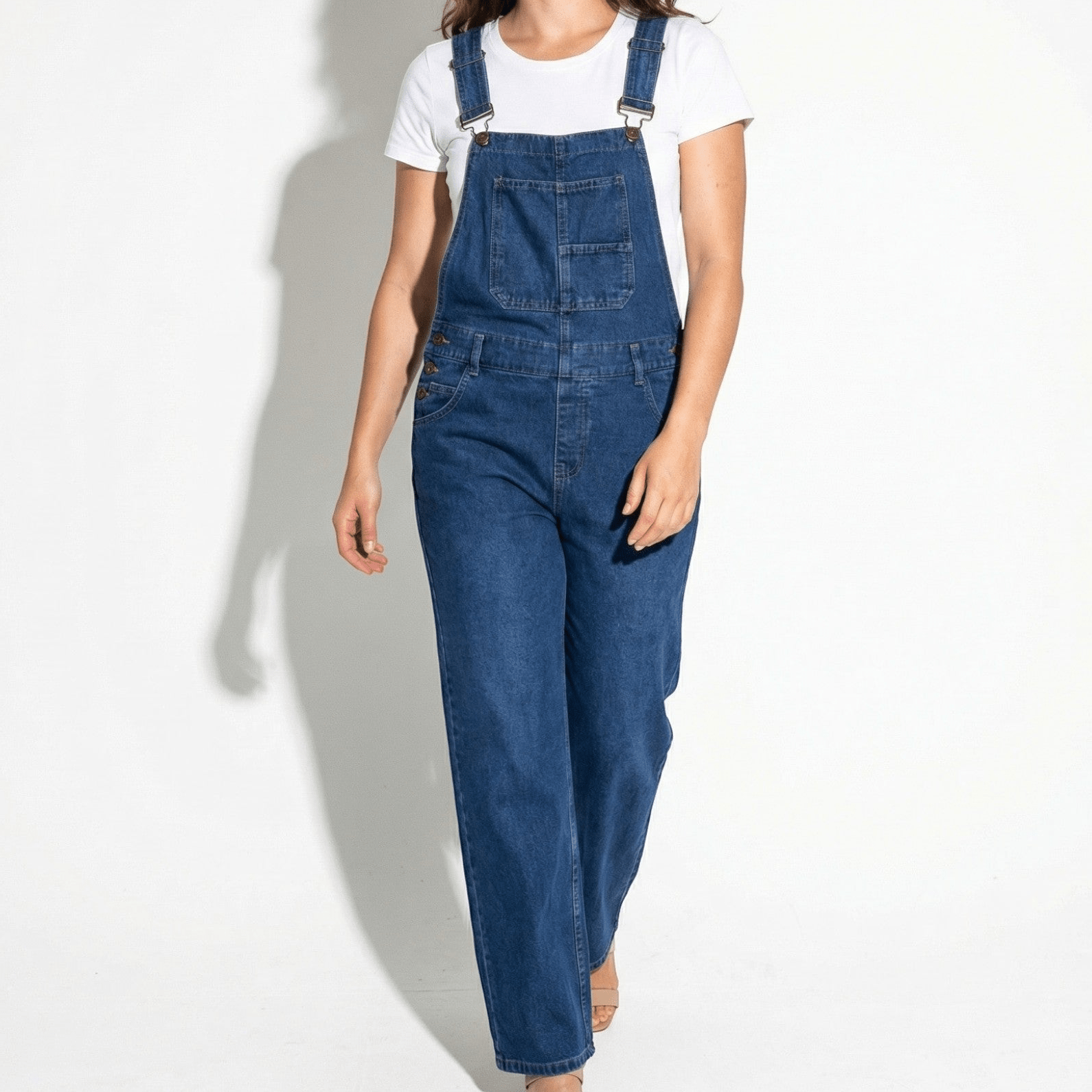 Billie - Women's Denim Dungarees - Denim - Dark Blue - Taylor & Bennett
