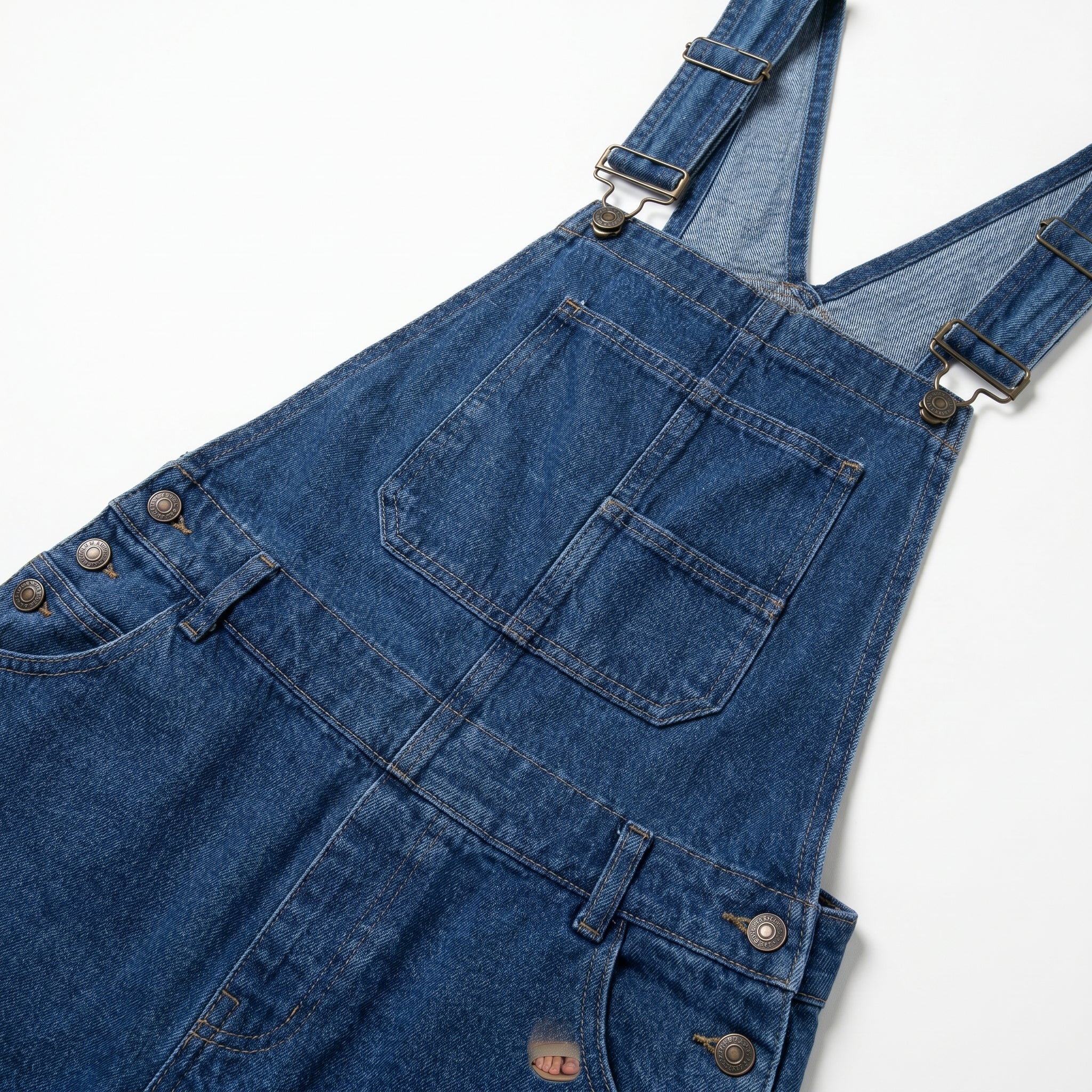 Billie - Women's Denim Dungarees - Denim - Dark Blue - Taylor & Bennett