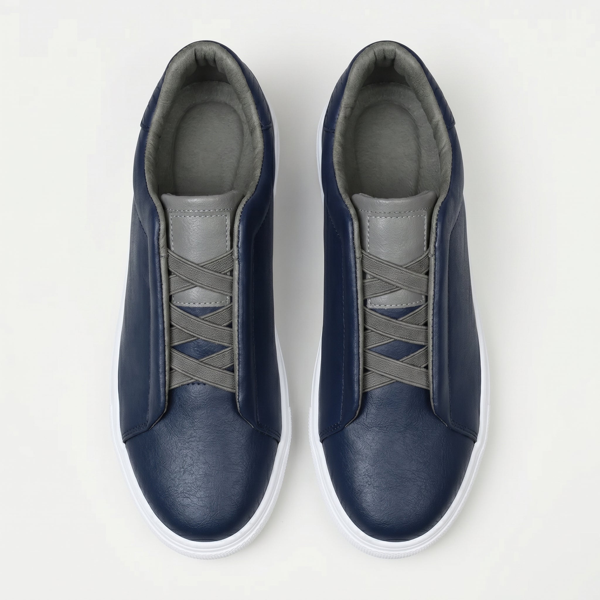 Charlie - Men's Comfortable Slip - on Trainers - Trainers - Navy Blue - Taylor & Bennett