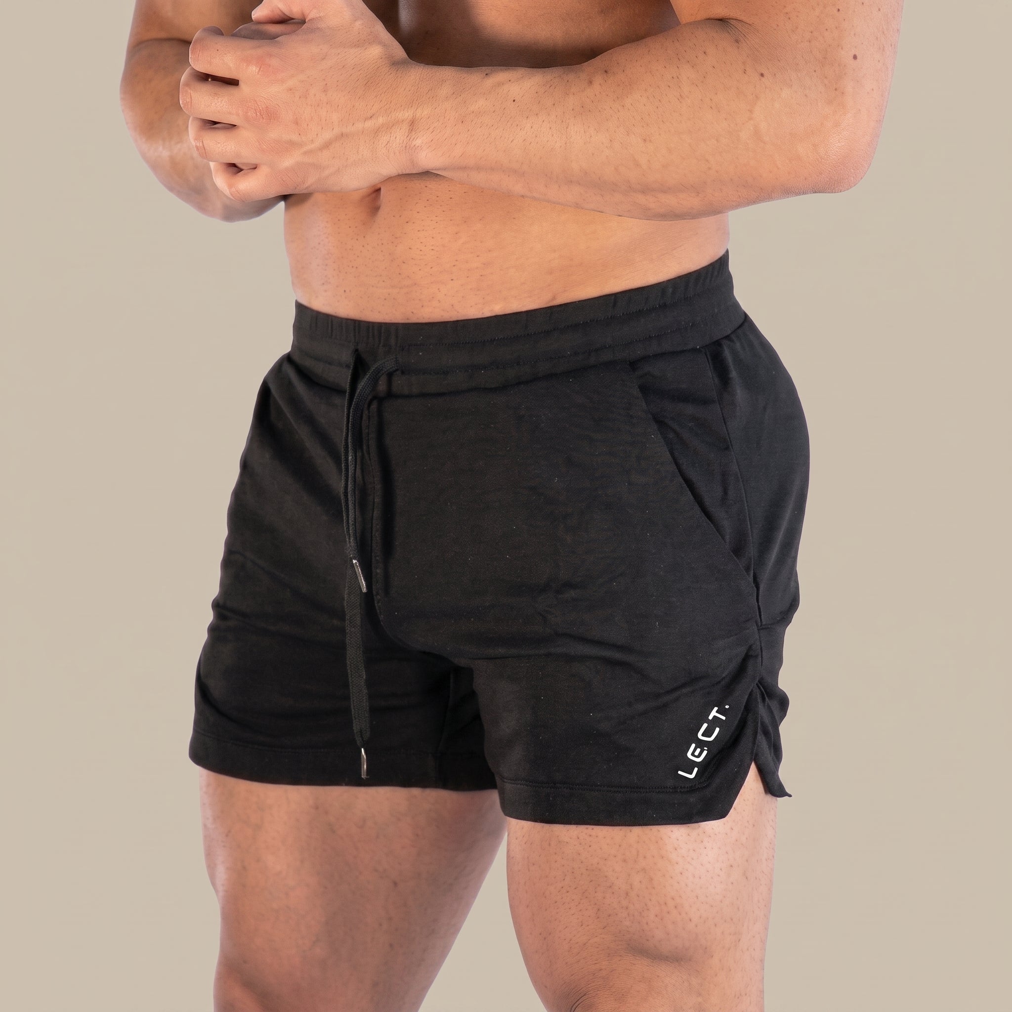 Charlie - Men's Relaxed Fit Drawstring Waist Gym Shorts - Shorts - Black - Taylor & Bennett