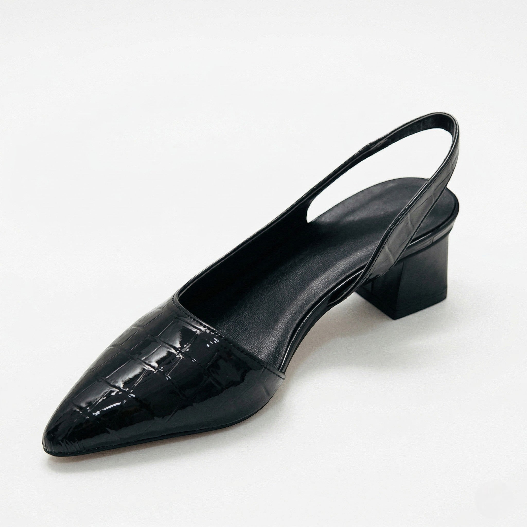 Charlotte - Women's Pointed Toe Slingback Heels - Sandals - Black - Taylor & Bennett