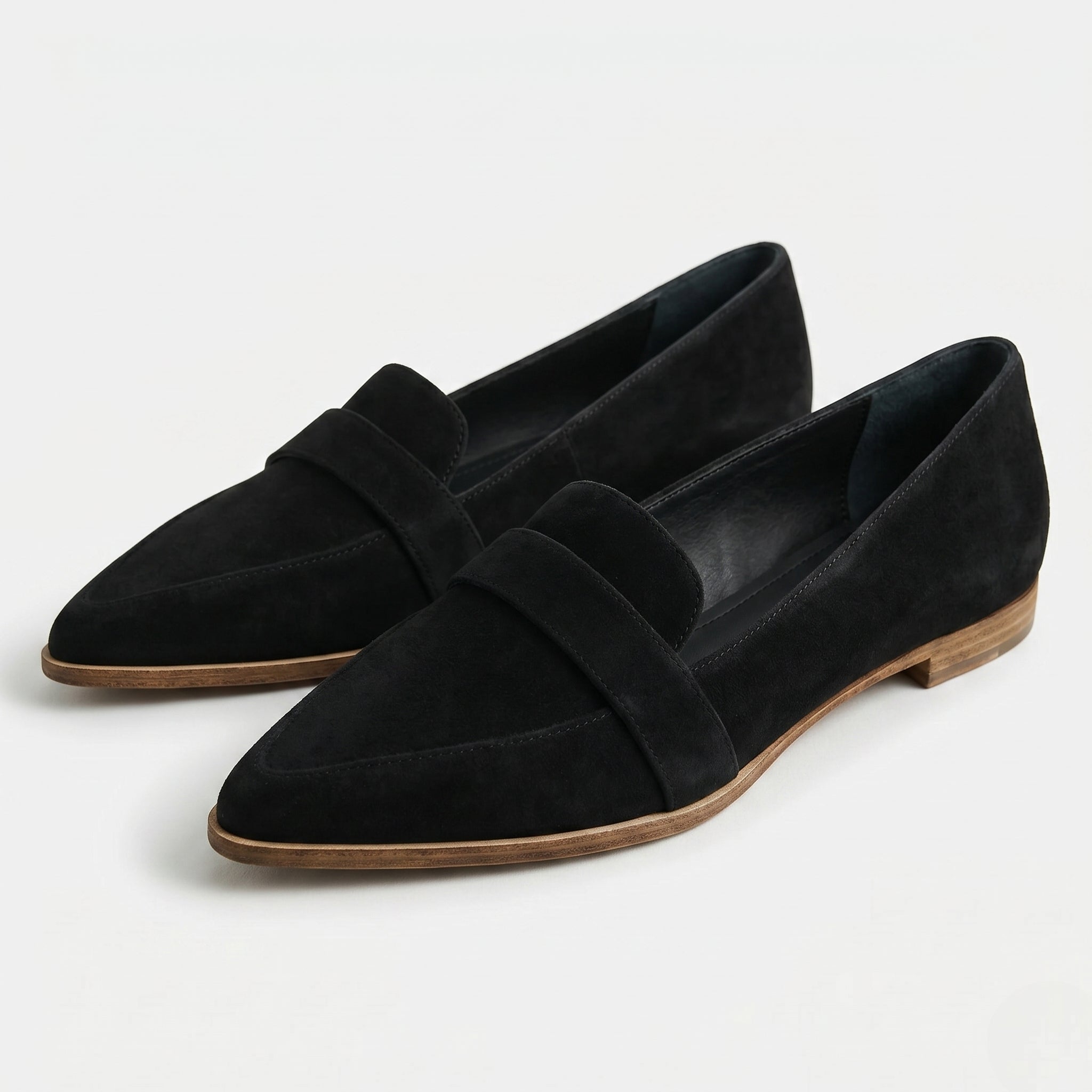 Charlotte - Women's Slip - on Loafers with Contoured Insole - Loafers - Black - Taylor & Bennett