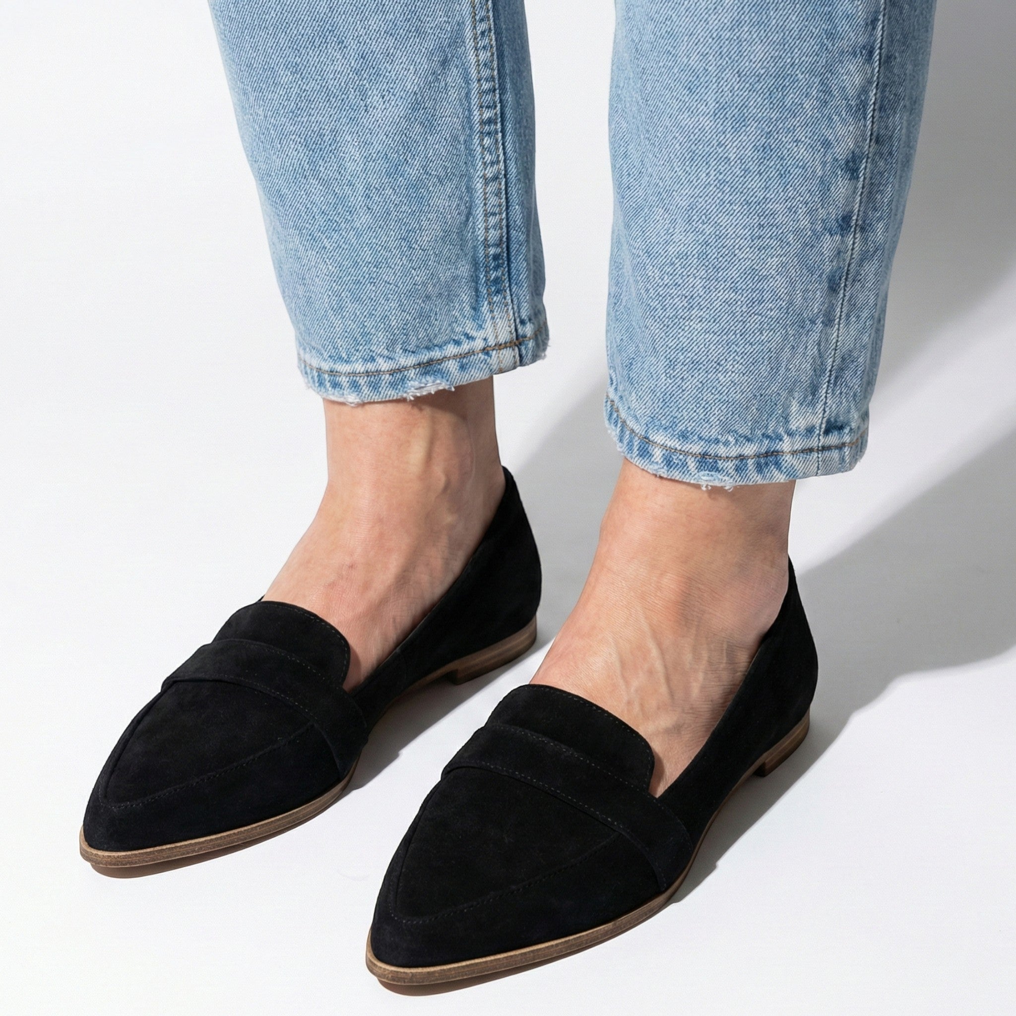 Charlotte - Women's Slip - on Loafers with Contoured Insole - Loafers - Black - Taylor & Bennett