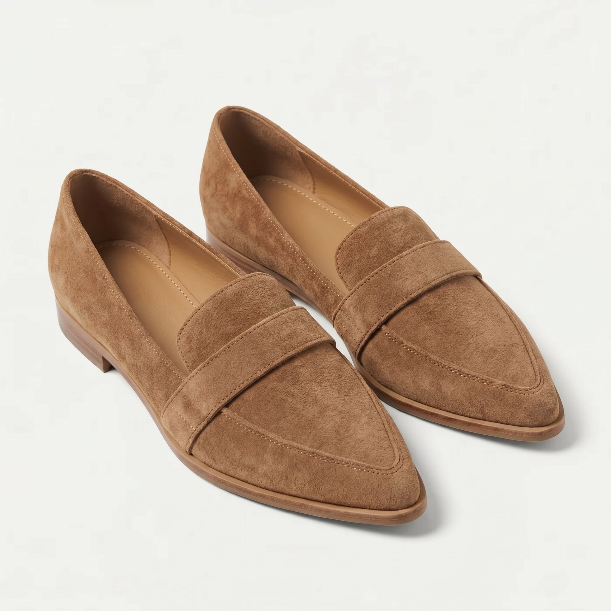 Charlotte - Women's Slip - on Loafers with Contoured Insole - Loafers - Khaki - Taylor & Bennett