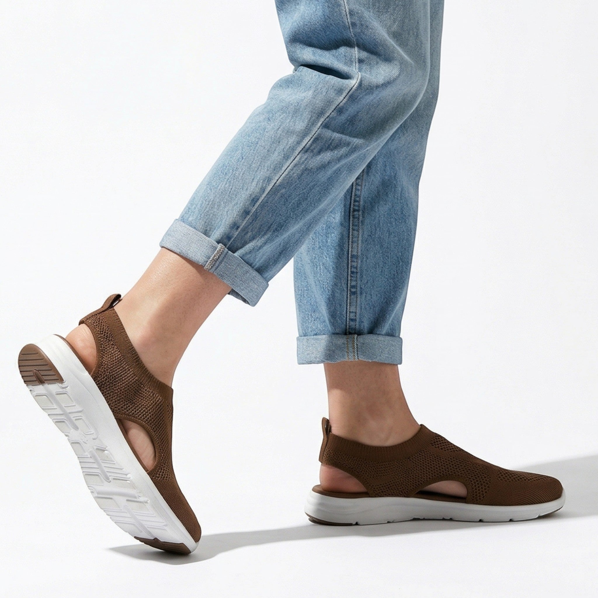 Chloe - Women's Orthopaedic Breathable Sandals - Sandal - Brown - Taylor & Bennett