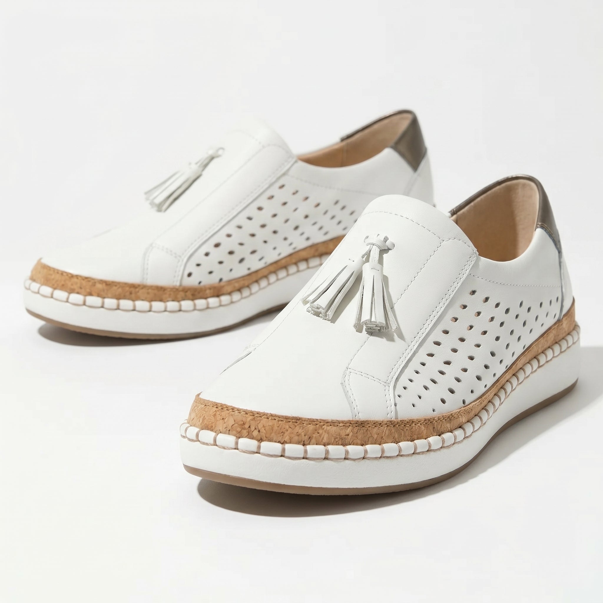 Claire - Women's Slip - On Trainers - Shoes - White - Taylor & Bennett