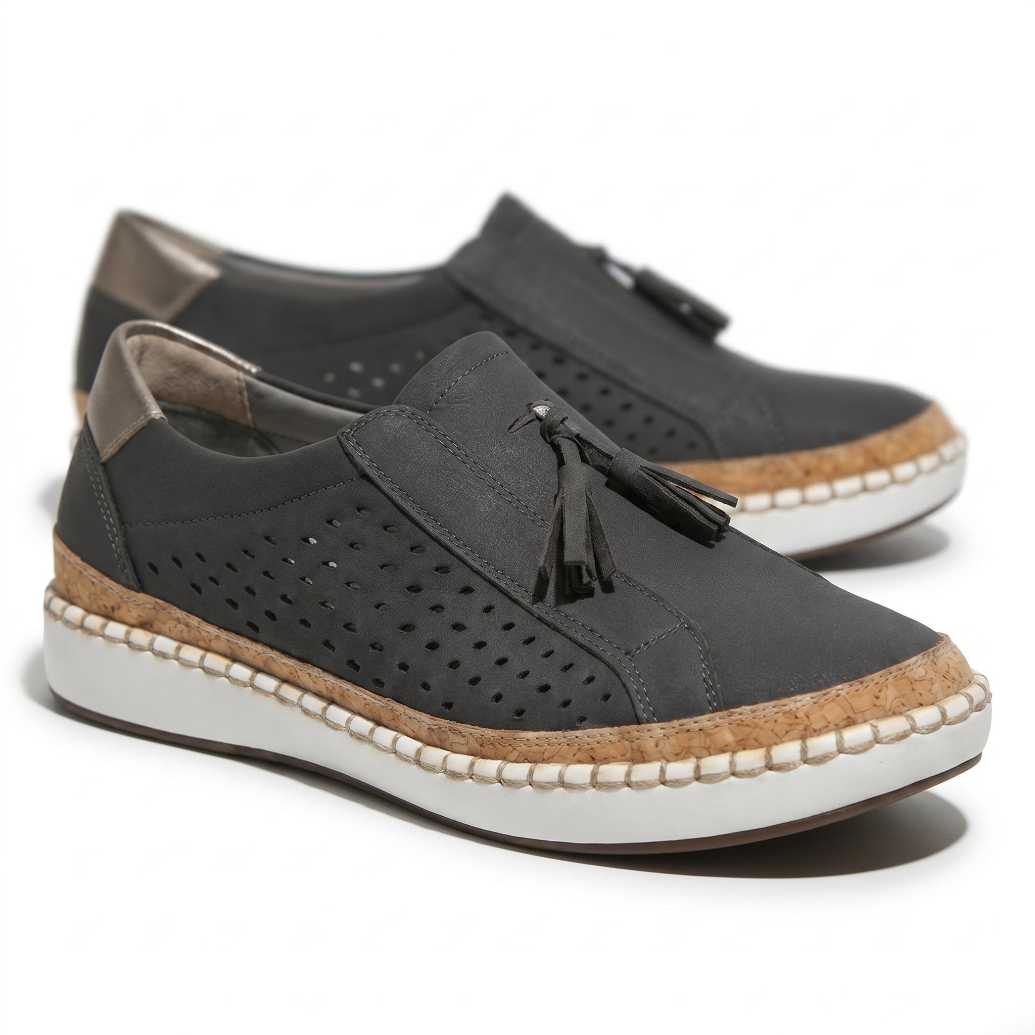Claire - Women's Slip - On Trainers - Shoes - Black - Taylor & Bennett