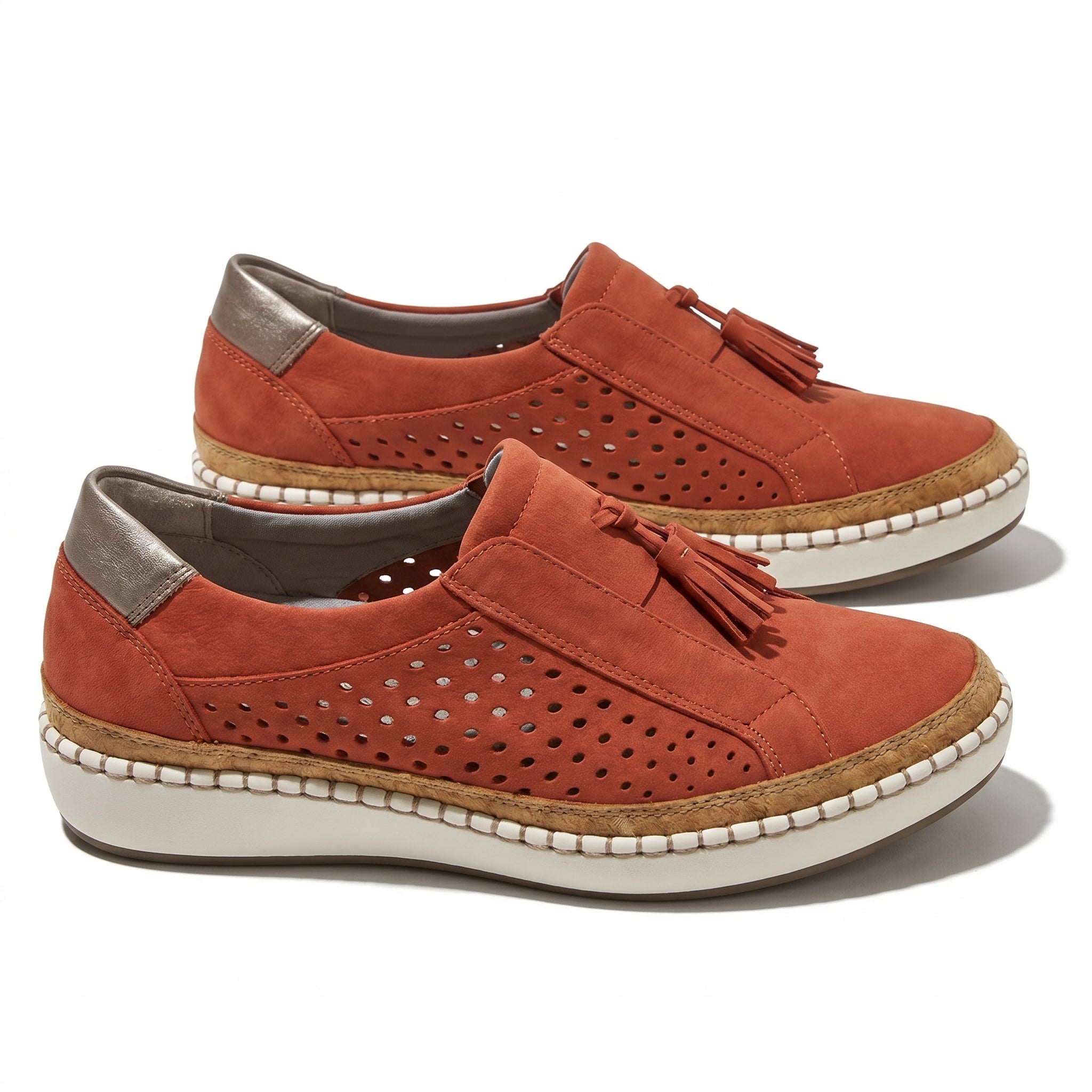 Claire - Women's Slip - On Trainers - Shoes - Red - Taylor & Bennett