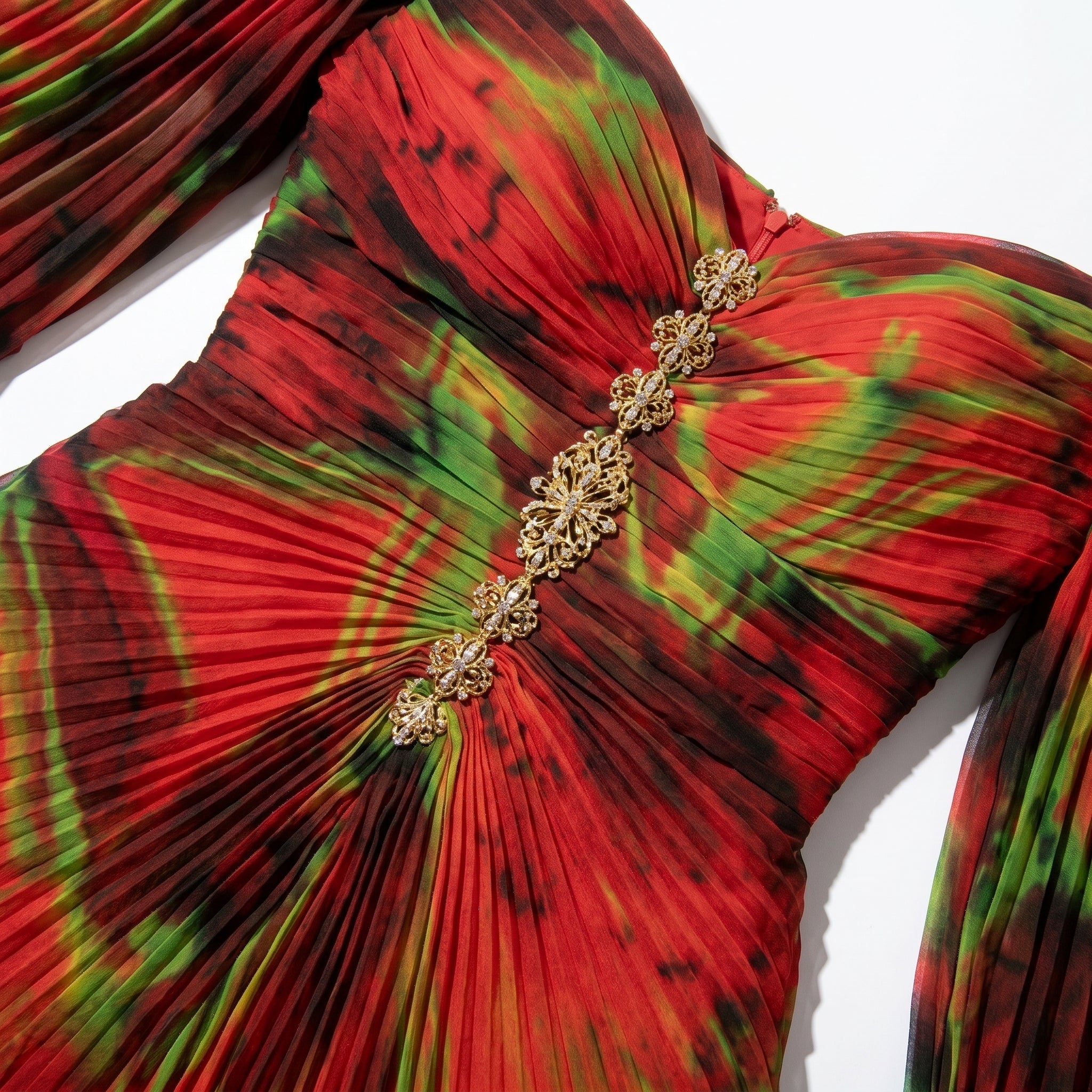 Clara - Women's Elegant Floral Maxi Dress - Dresses - Red - Taylor & Bennett