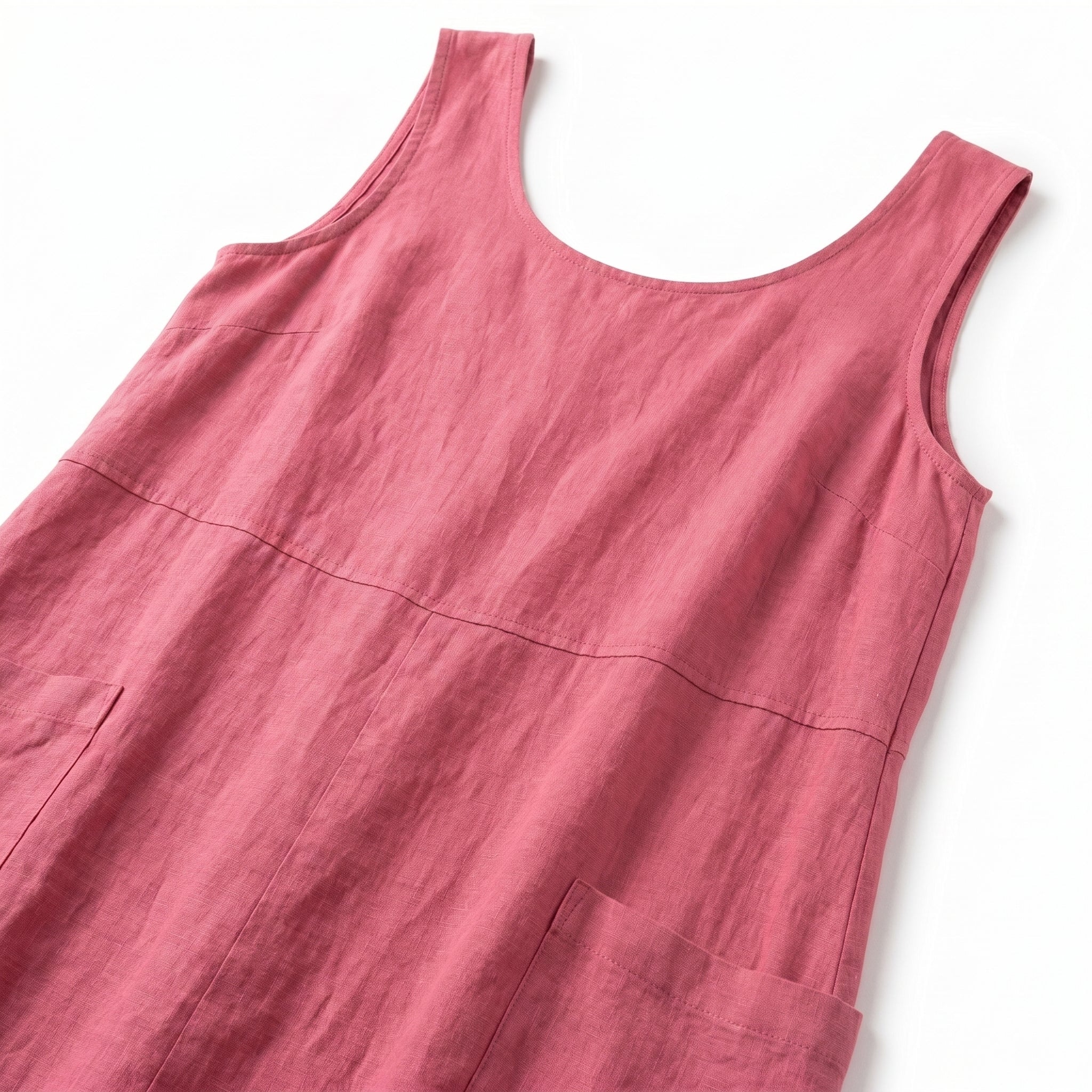Clara - Women's Sleeveless Relaxed Fit Summer Maxi Dress - Dress - Pink - Taylor & Bennett