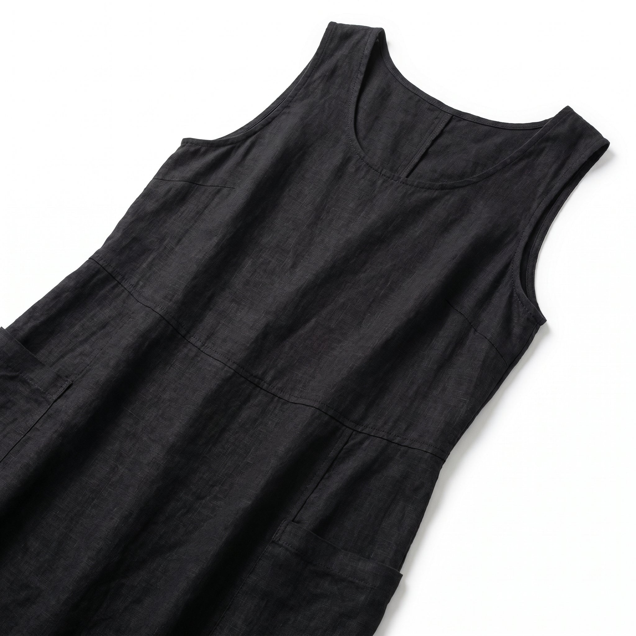 Clara - Women's Sleeveless Relaxed Fit Summer Maxi Dress - Dress - Black - Taylor & Bennett
