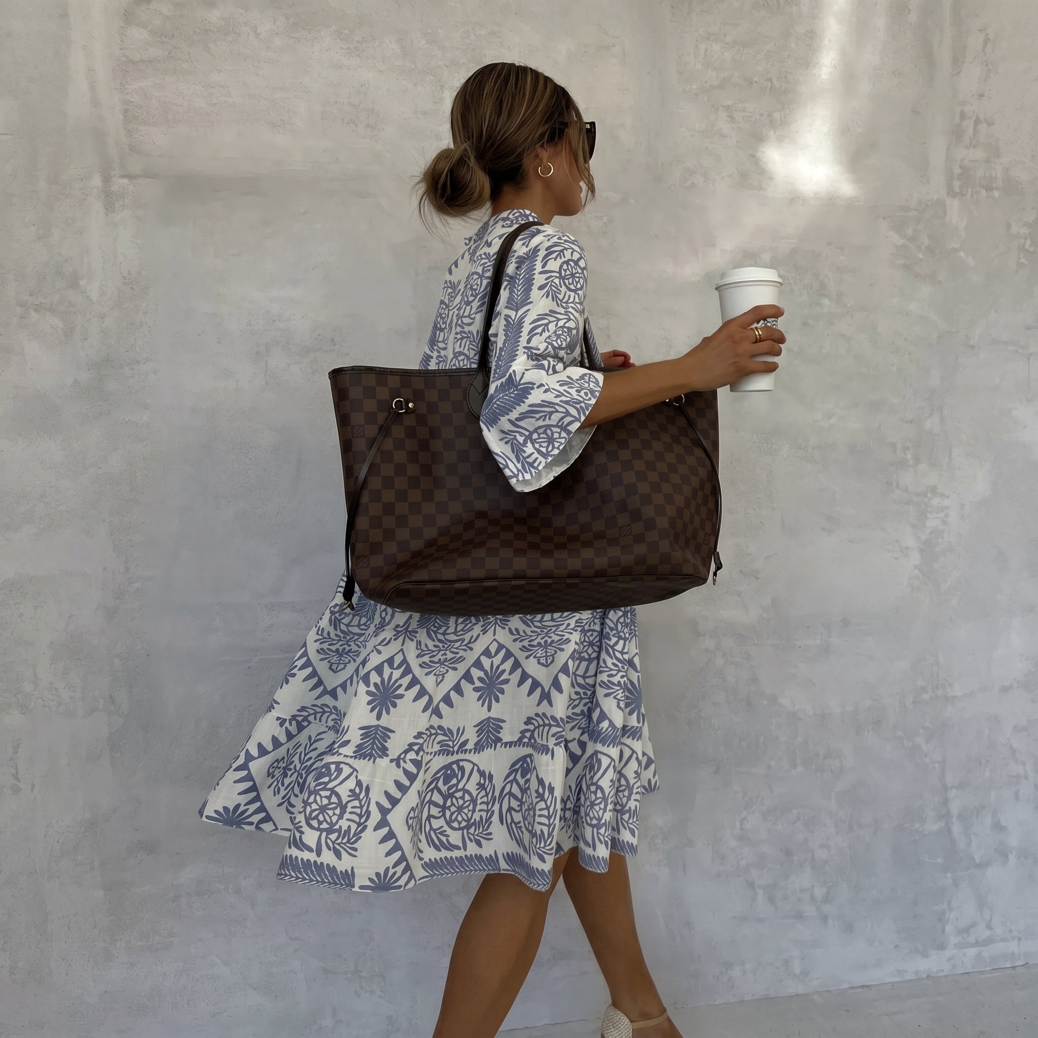 Clara - Women's Summer Button - Down Long Sleeve Midi Dress - Dress - Blue - Taylor & Bennett
