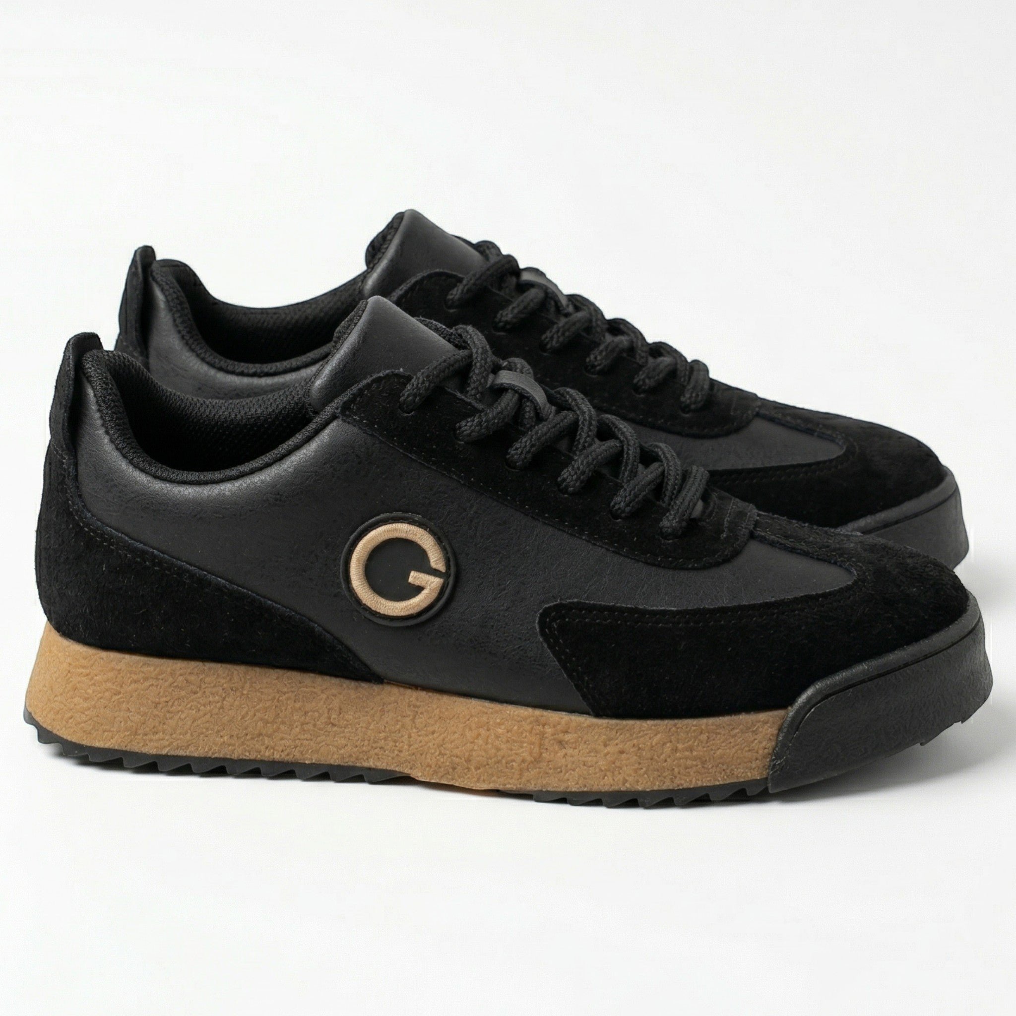 Connor - Men's Lace - Up Casual Trainers - Shoes - Black - Taylor & Bennett