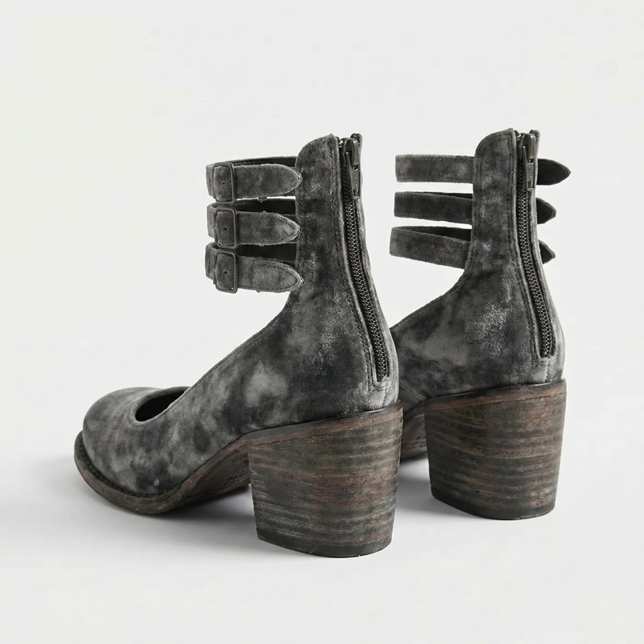 Daisy - Daisy  - Women's Ankle Strap Block Heels - Sandals - Black - Taylor & Bennett