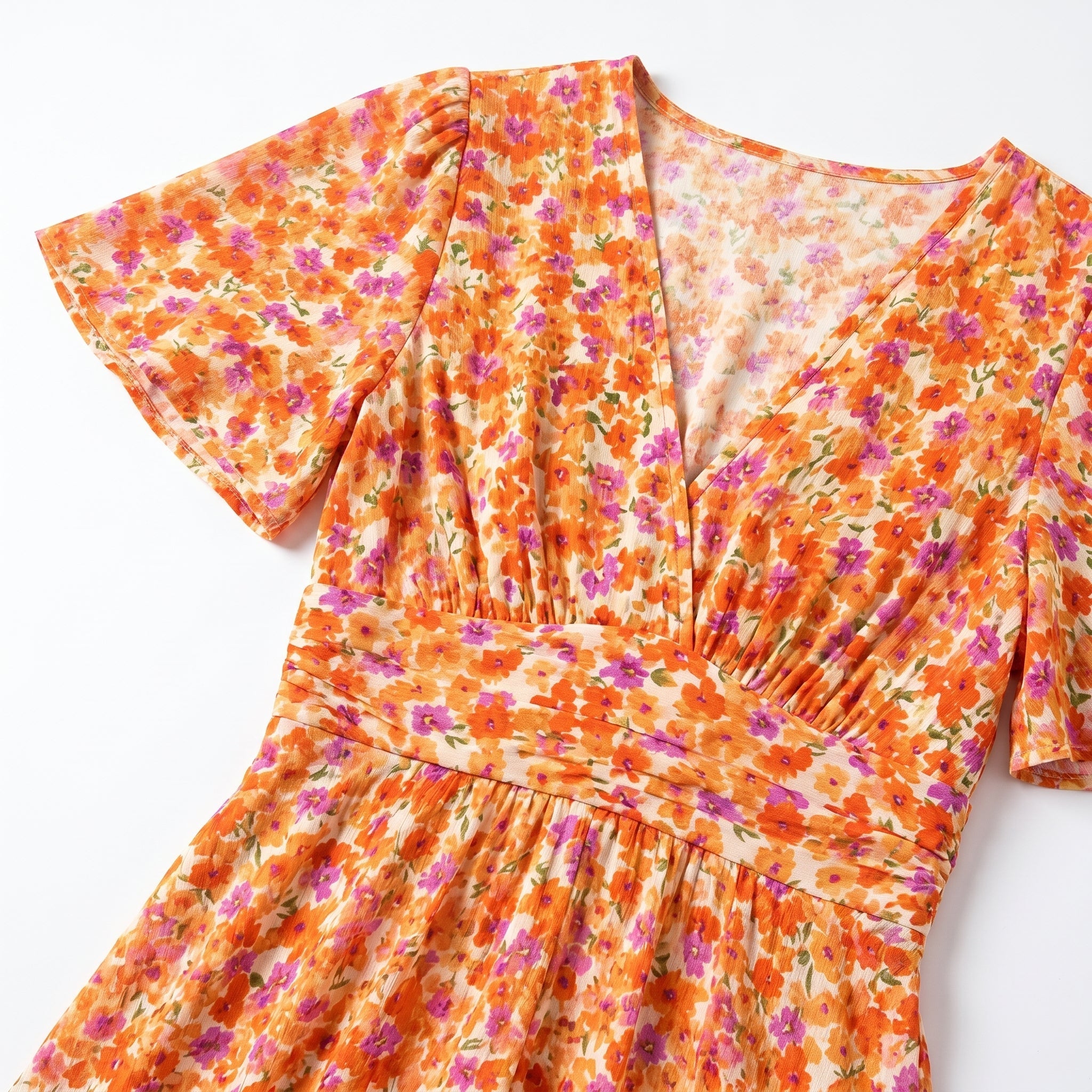 Daisy - Women's Floral Maxi Dress - Dress - Orange - Taylor & Bennett