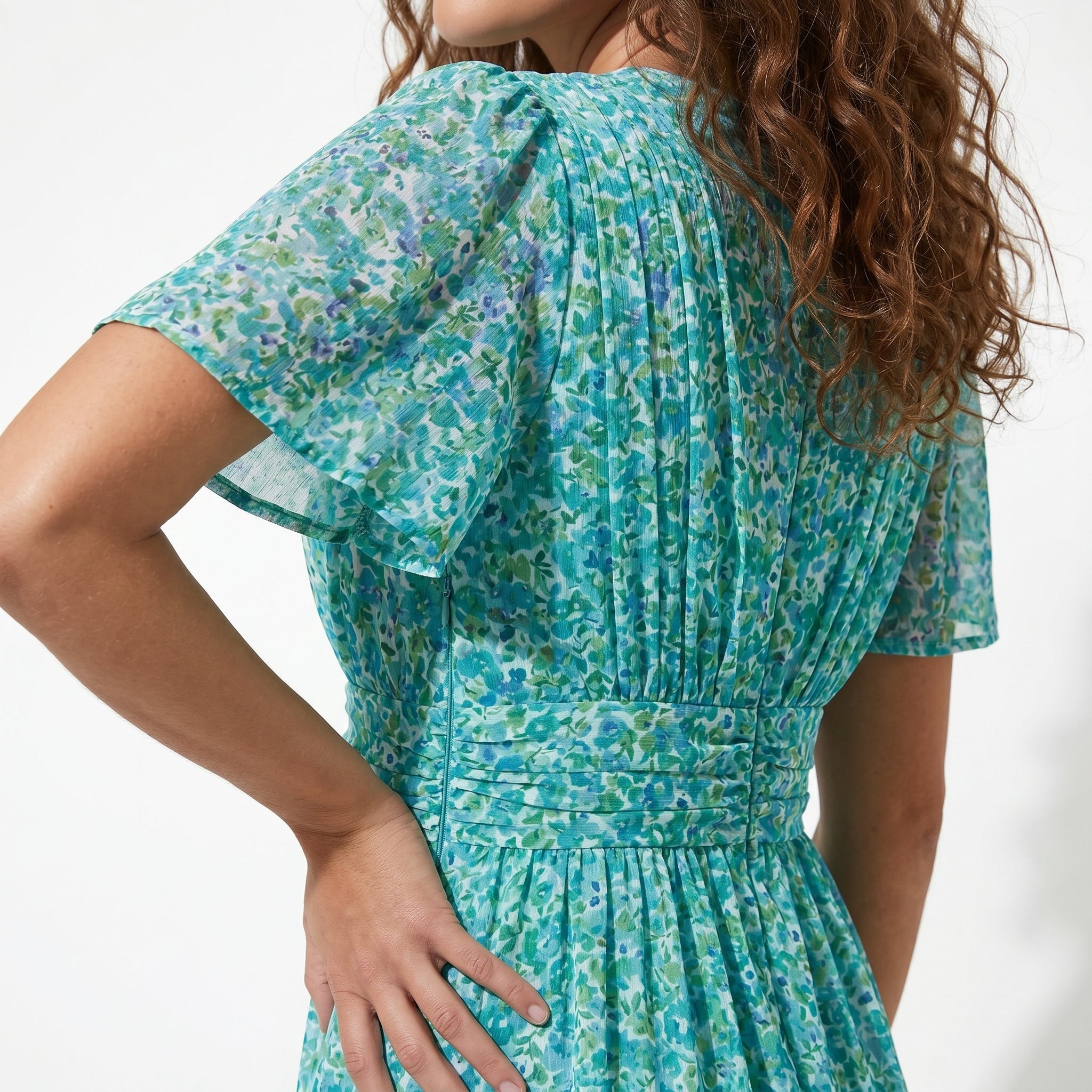 Daisy - Women's Floral Maxi Dress - Dress - Green - Taylor & Bennett