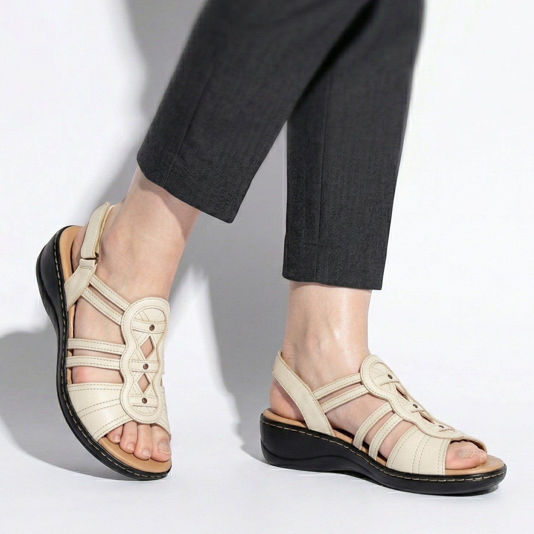 Daisy - Women's Strap Slingback Sandals - Sandals - White - Taylor & Bennett