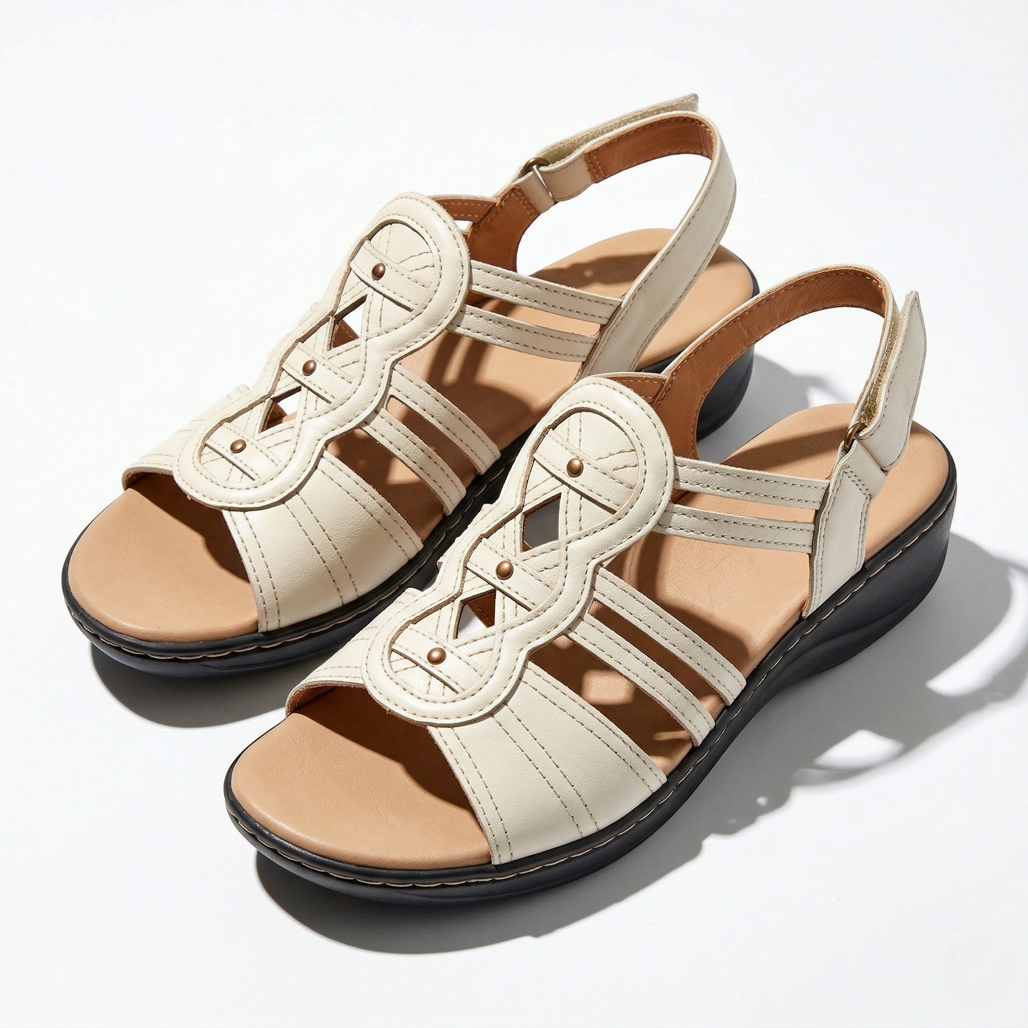 Daisy - Women's Strap Slingback Sandals - Sandals - White - Taylor & Bennett