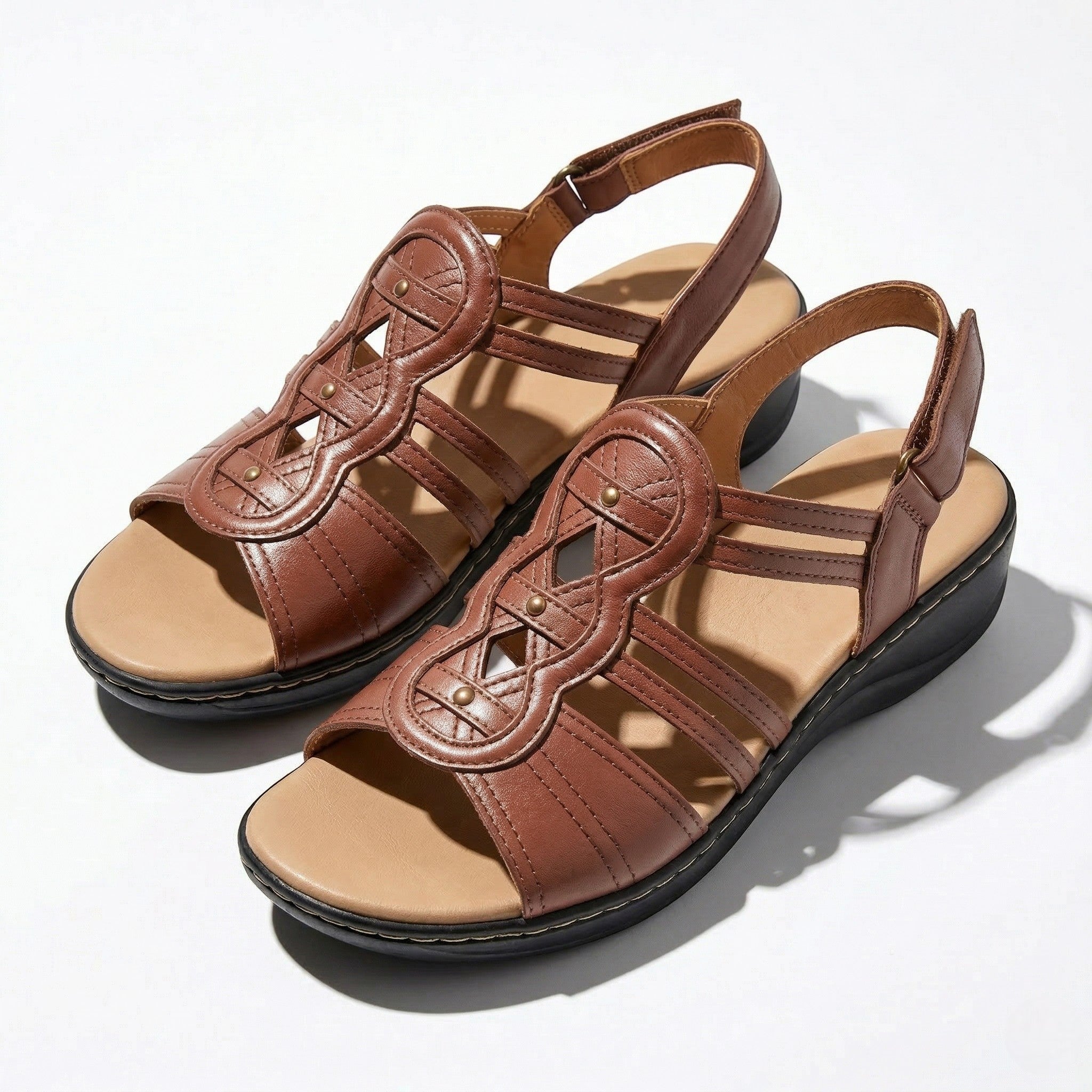 Daisy - Women's Strap Slingback Sandals - Sandals - Brown - Taylor & Bennett