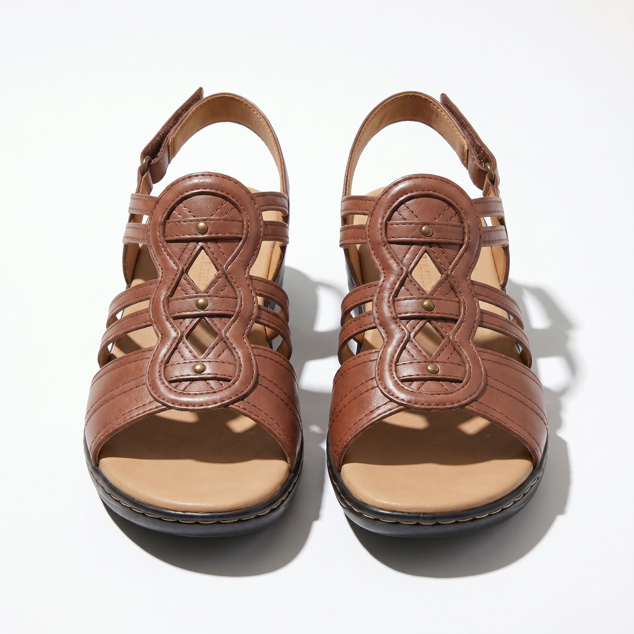 Daisy - Women's Strap Slingback Sandals - Sandals - Brown - Taylor & Bennett