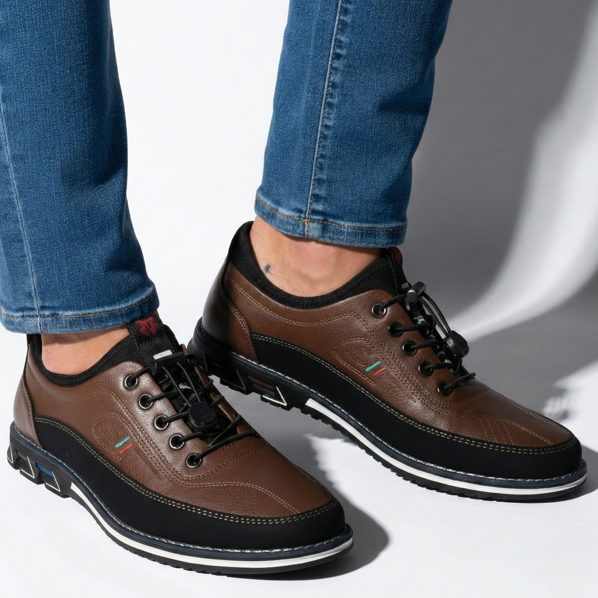 Daniel - Men's Leather Shoes with Structured Comfort Fit - Footwear - Dark Brown - Taylor & Bennett