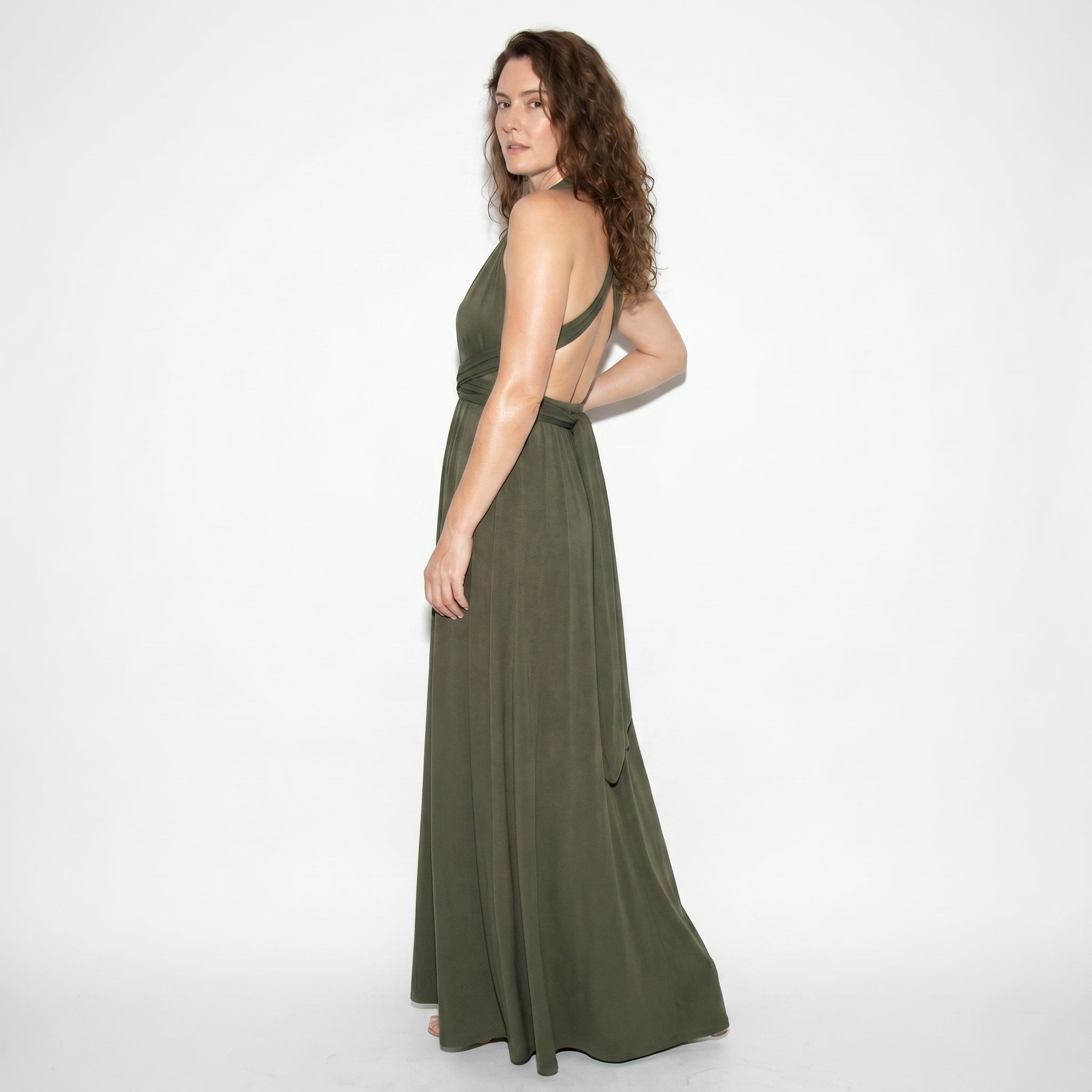 Danielle - Women's 3 - Way Wedding Guest Maxi Dress - Dress - Green - Taylor & Bennett