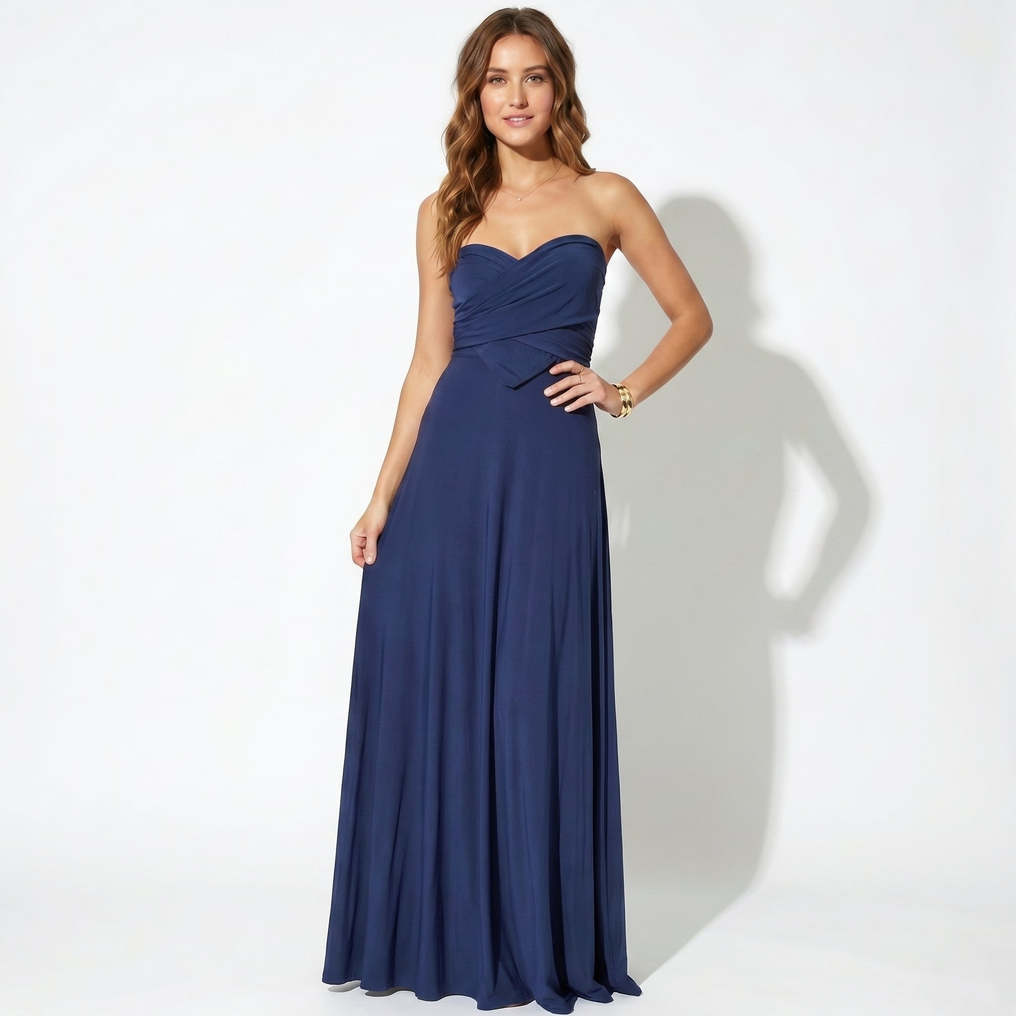 Danielle - Women's 3 - Way Wedding Guest Maxi Dress - Dress - Dark Blue - Taylor & Bennett