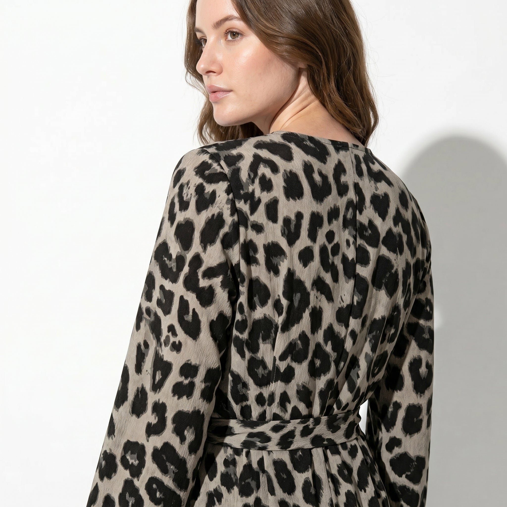 Diana – Women's Casual Wrap Printed Maxi Dress - Maxi Dress - Black - Taylor & Bennett
