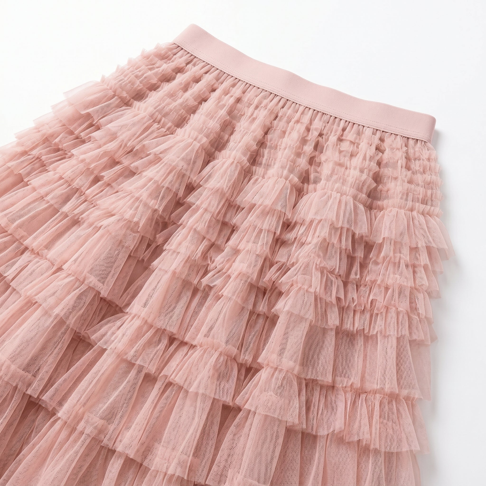 Dianne - Women's Summer Tiered Ruffle Tulle Maxi Skirt - Skirts - Pink - Taylor & Bennett