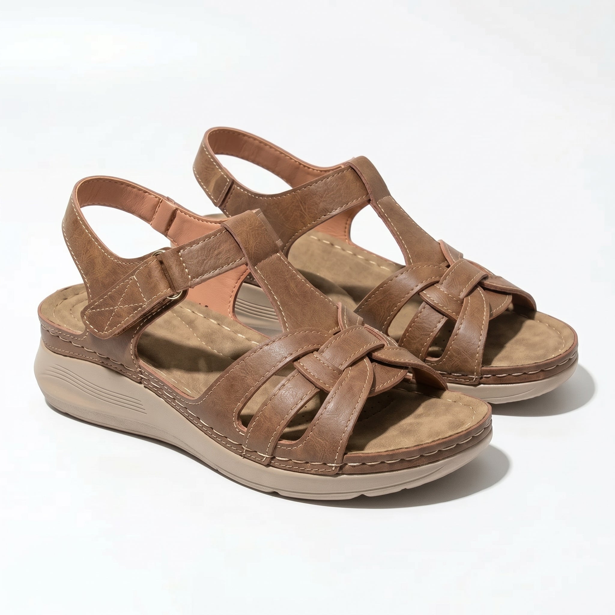 Donna - Women's Orthopaedic Wedge Sandals - Sandals - Black - Taylor & Bennett