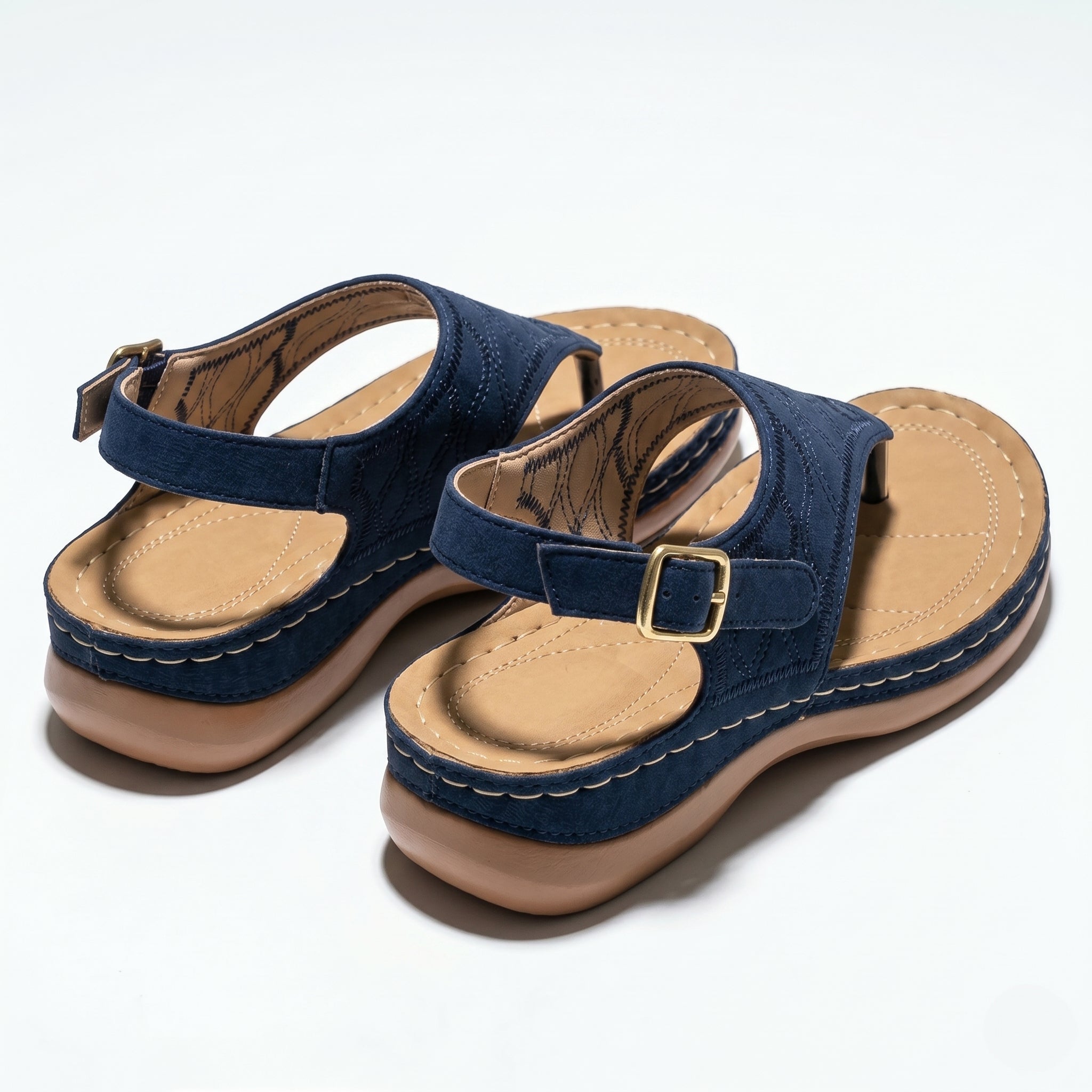Elena - Women's Breathable Orthopaedic Sandals - Sandals - Navy Blue - Taylor & Bennett