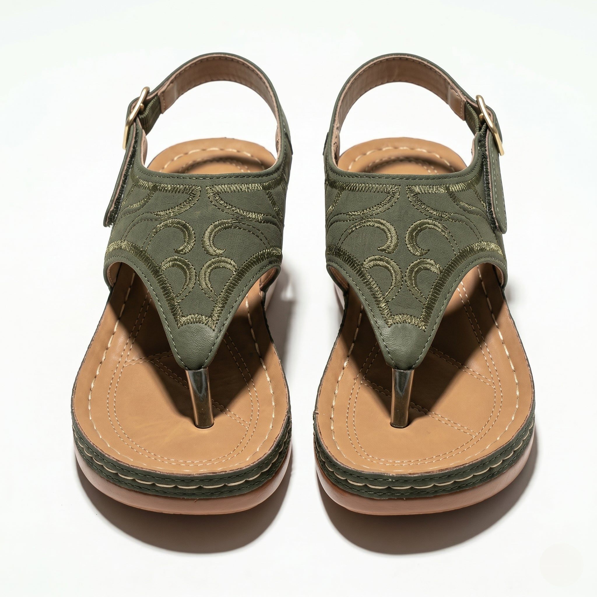 Elena - Women's Breathable Orthopaedic Sandals - Sandals - Army Green - Taylor & Bennett