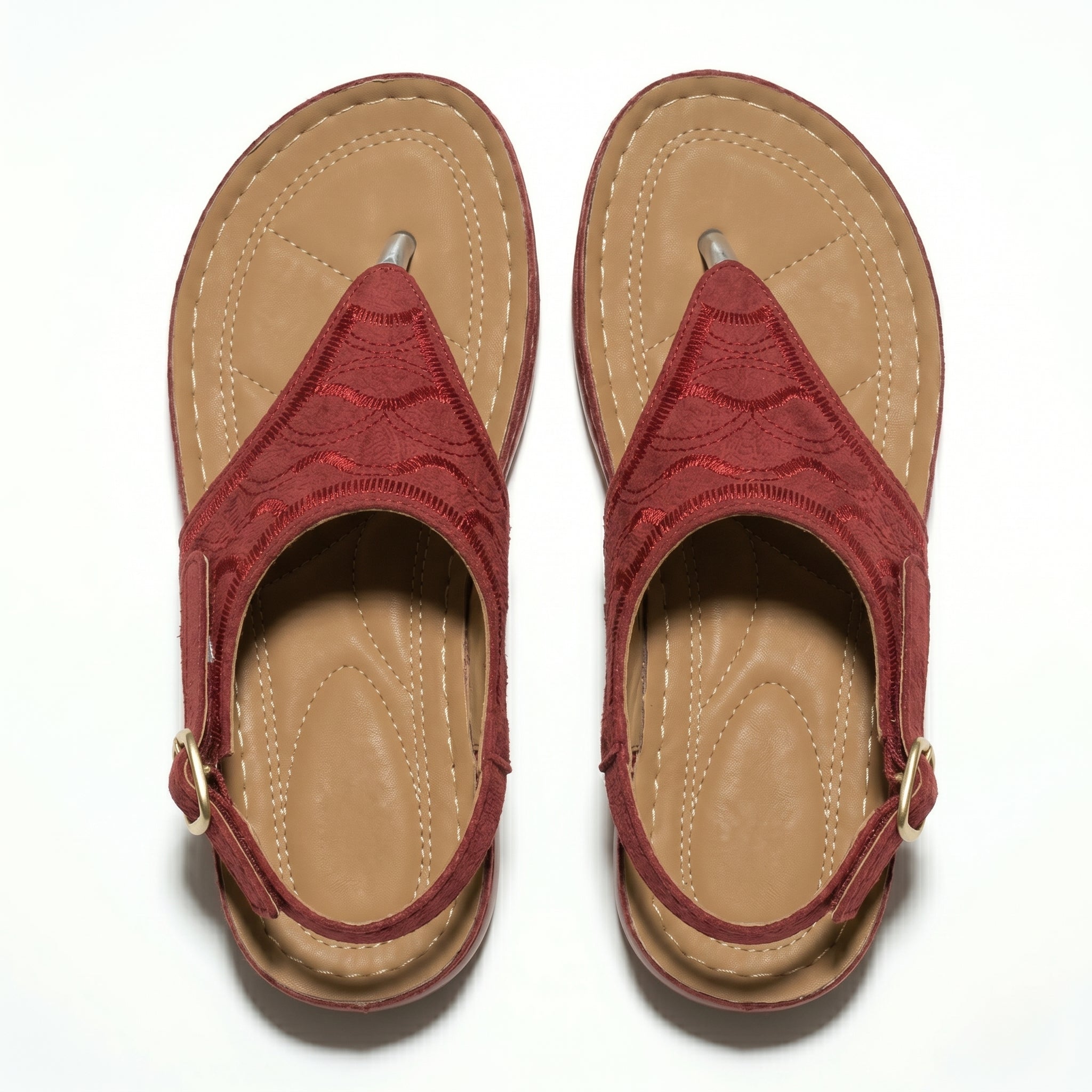 Elena - Women's Breathable Orthopaedic Sandals - Sandals - Red - Taylor & Bennett