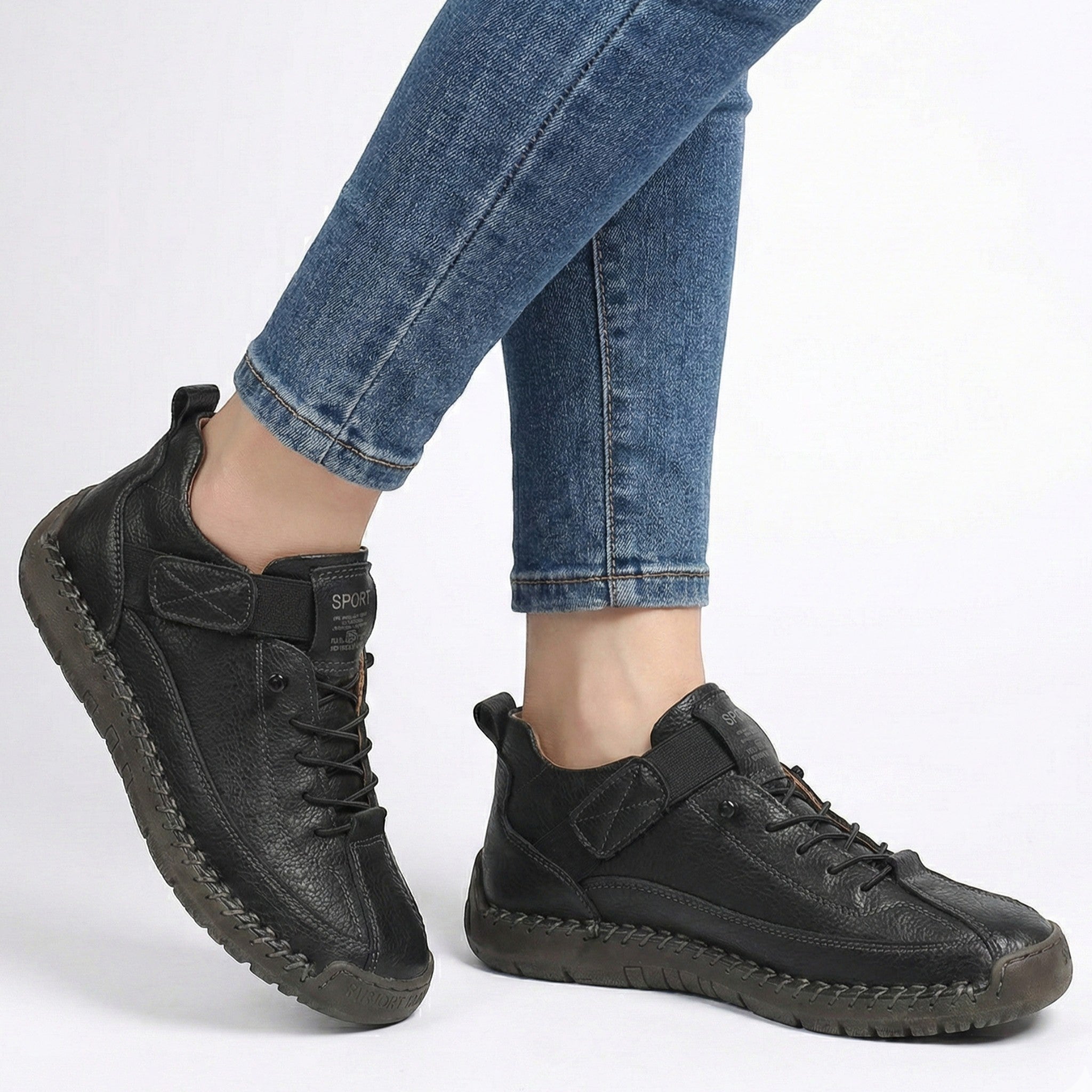 Elodie - Women's Lightweight Trainers - Shoes - Black - Taylor & Bennett