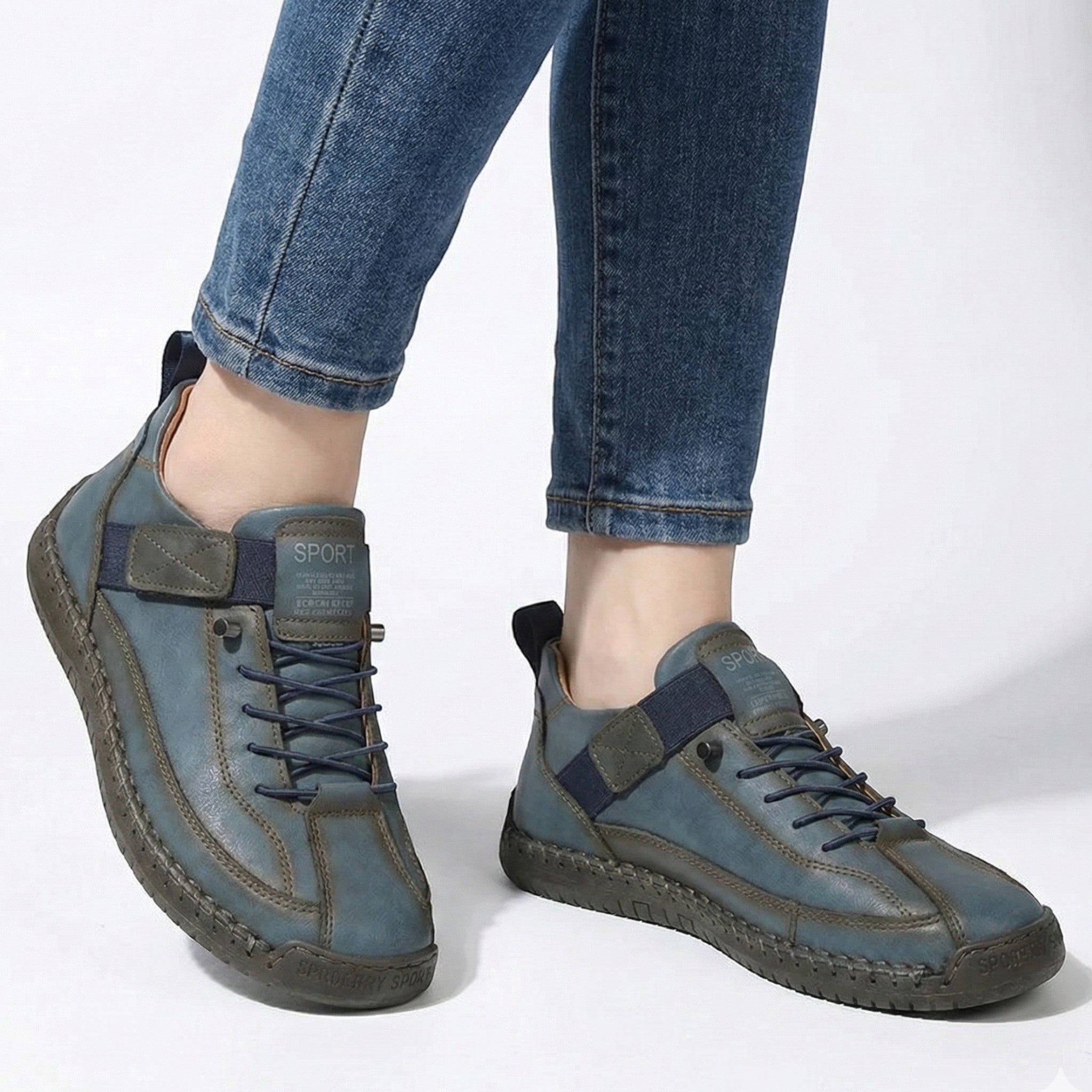 Elodie - Women's Lightweight Trainers - Shoes - Navy - Taylor & Bennett