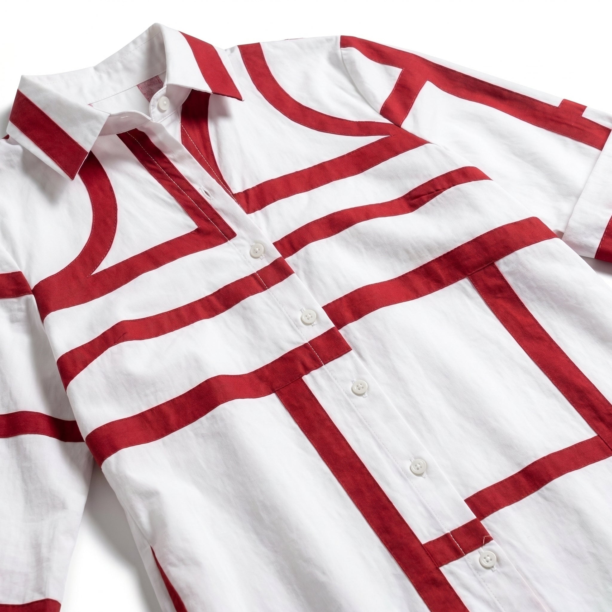 Emily - Women's Quarter Sleeve Mini Dress - Dress - Red - Taylor & Bennett