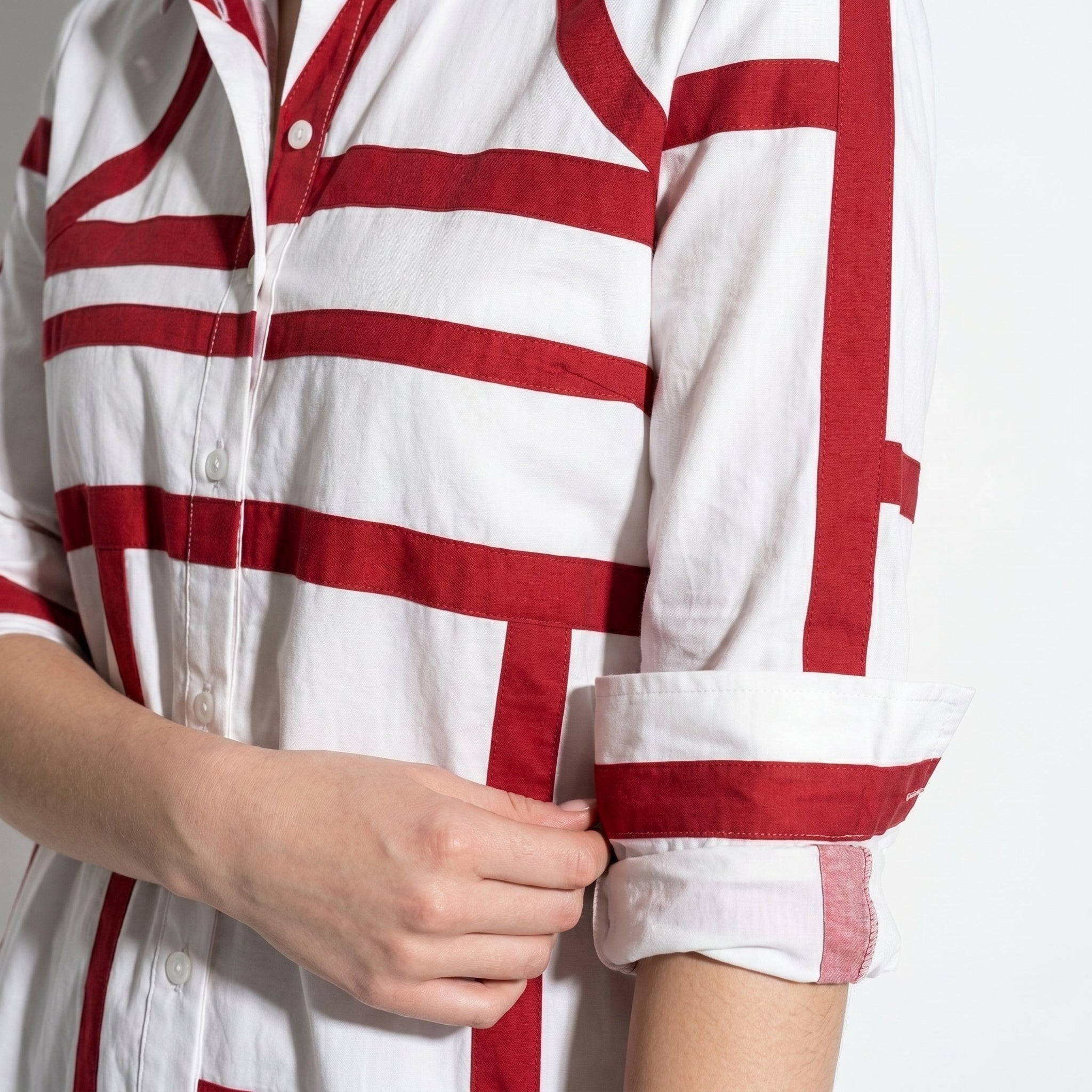 Emily - Women's Quarter Sleeve Mini Dress - Dress - Red - Taylor & Bennett
