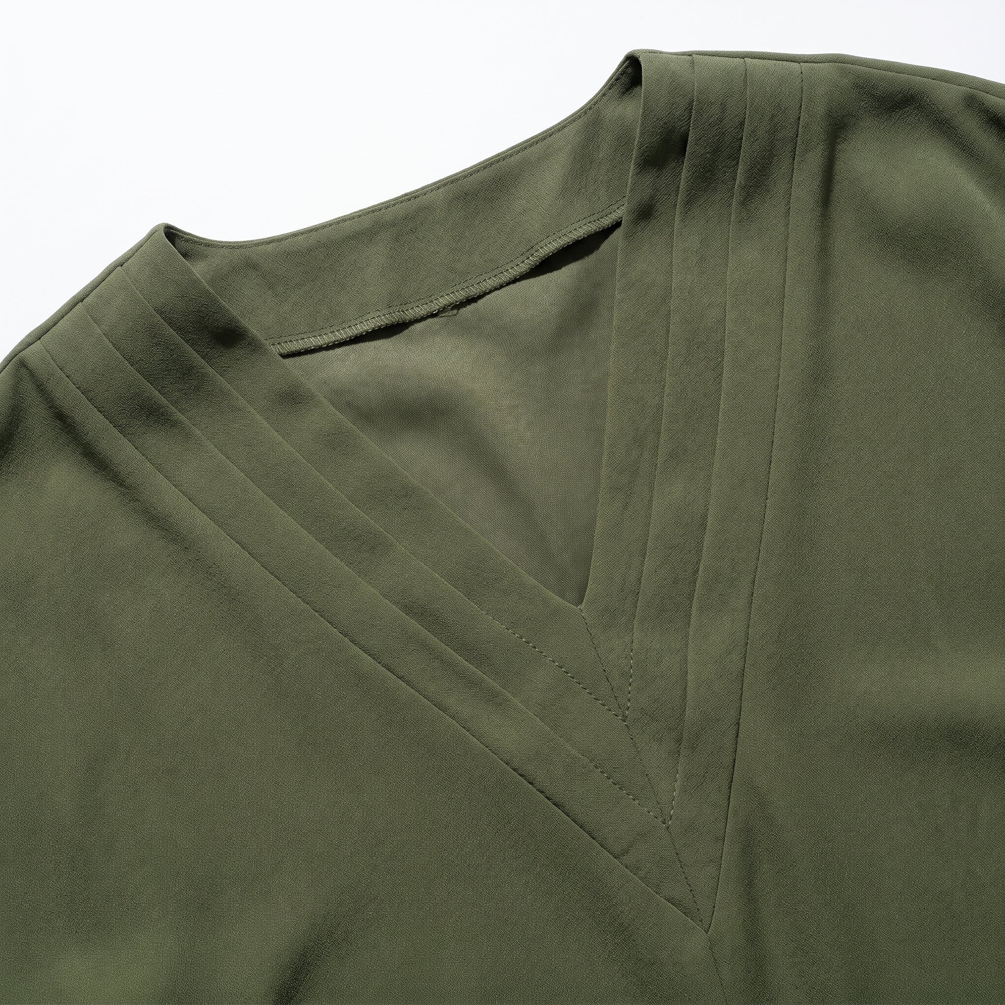 Emma - Women's Relaxed Fit Mini Dress - Dress - Army Green - Taylor & Bennett