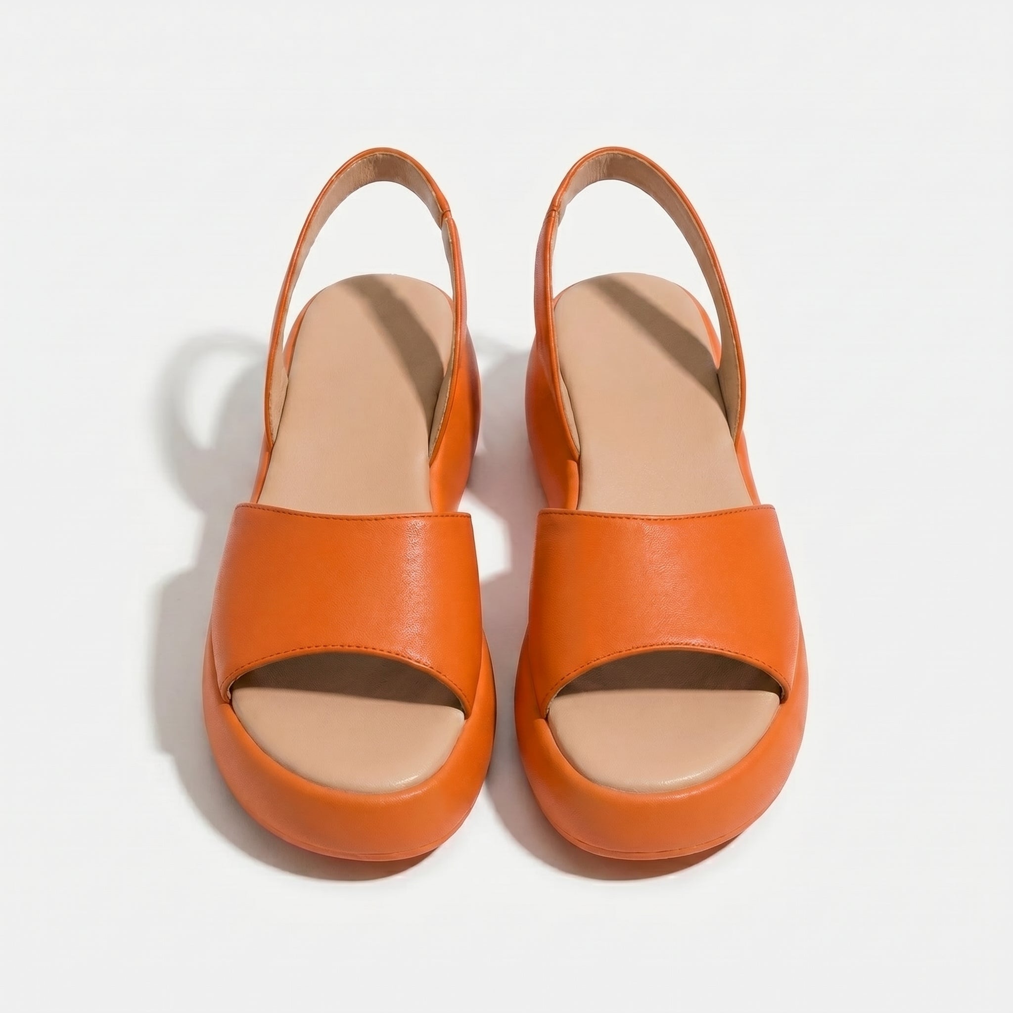 Erin - Women's Lightweight Slip On Summer Sandals - Footwear - Orange - Taylor & Bennett