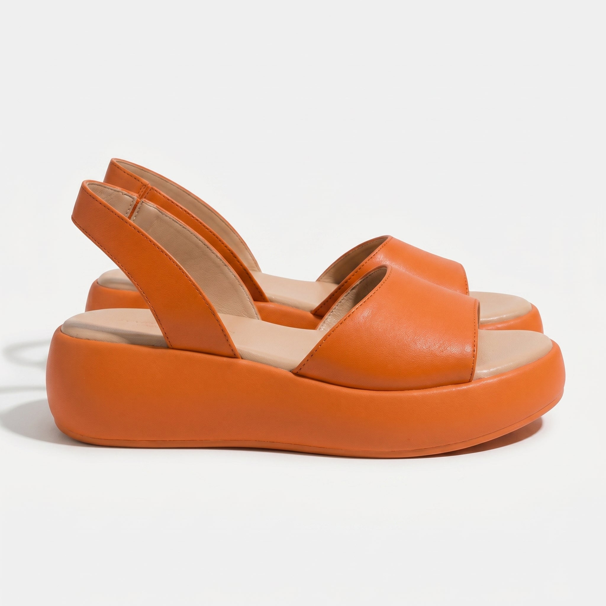 Erin - Women's Lightweight Slip On Summer Sandals - Footwear - Orange - Taylor & Bennett