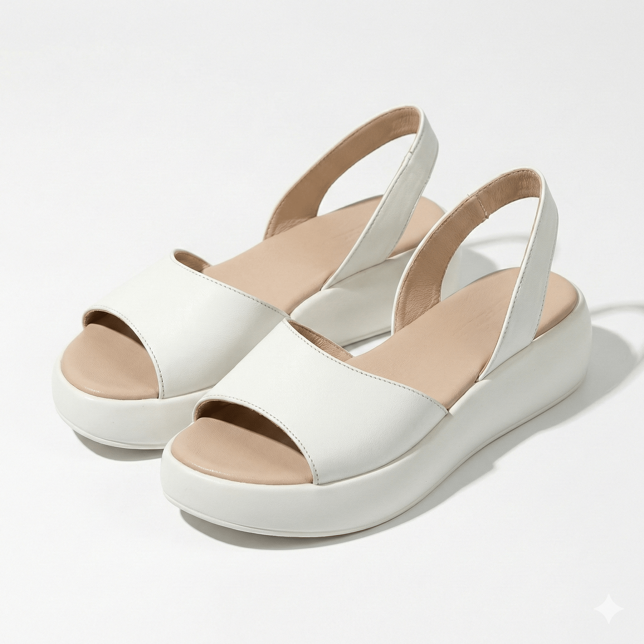 Erin - Women's Lightweight Slip On Summer Sandals - Footwear - White - Taylor & Bennett