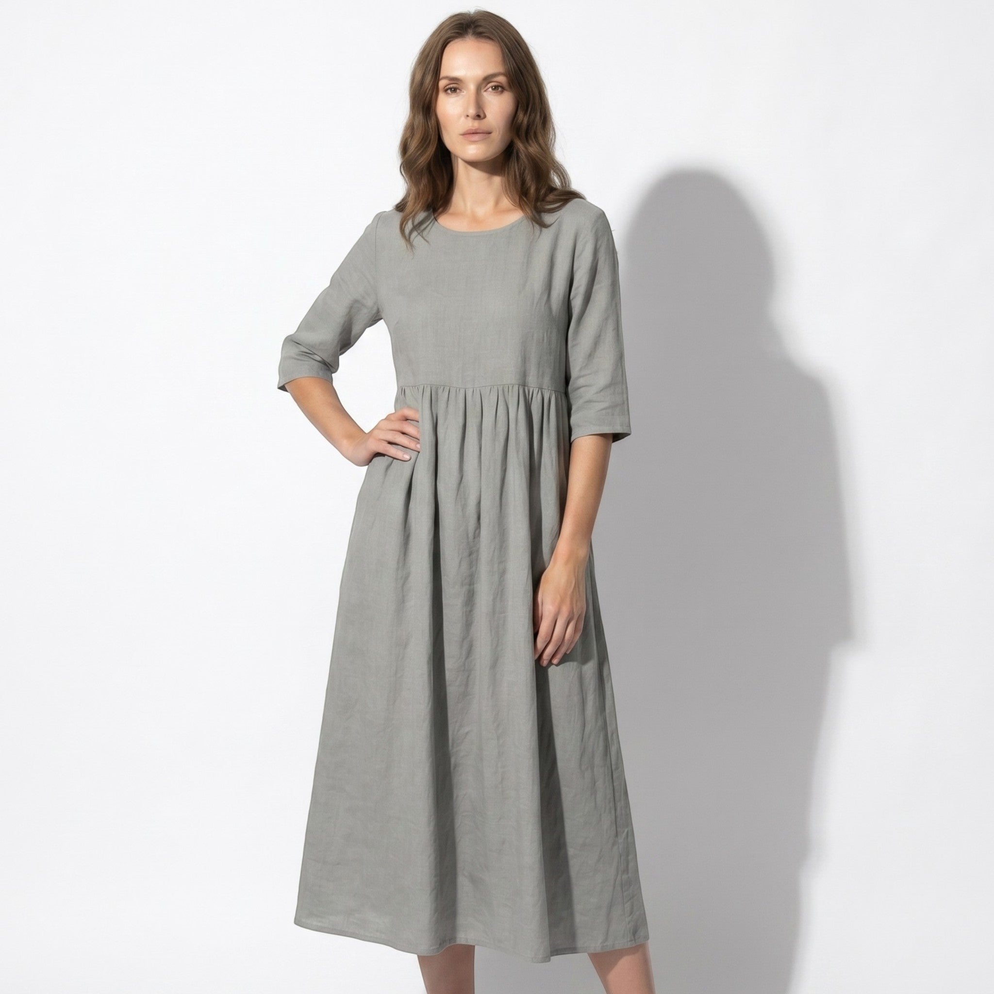 Florence - Women's Summer Casual Maxi Dress - Dress - Grey - Taylor & Bennett