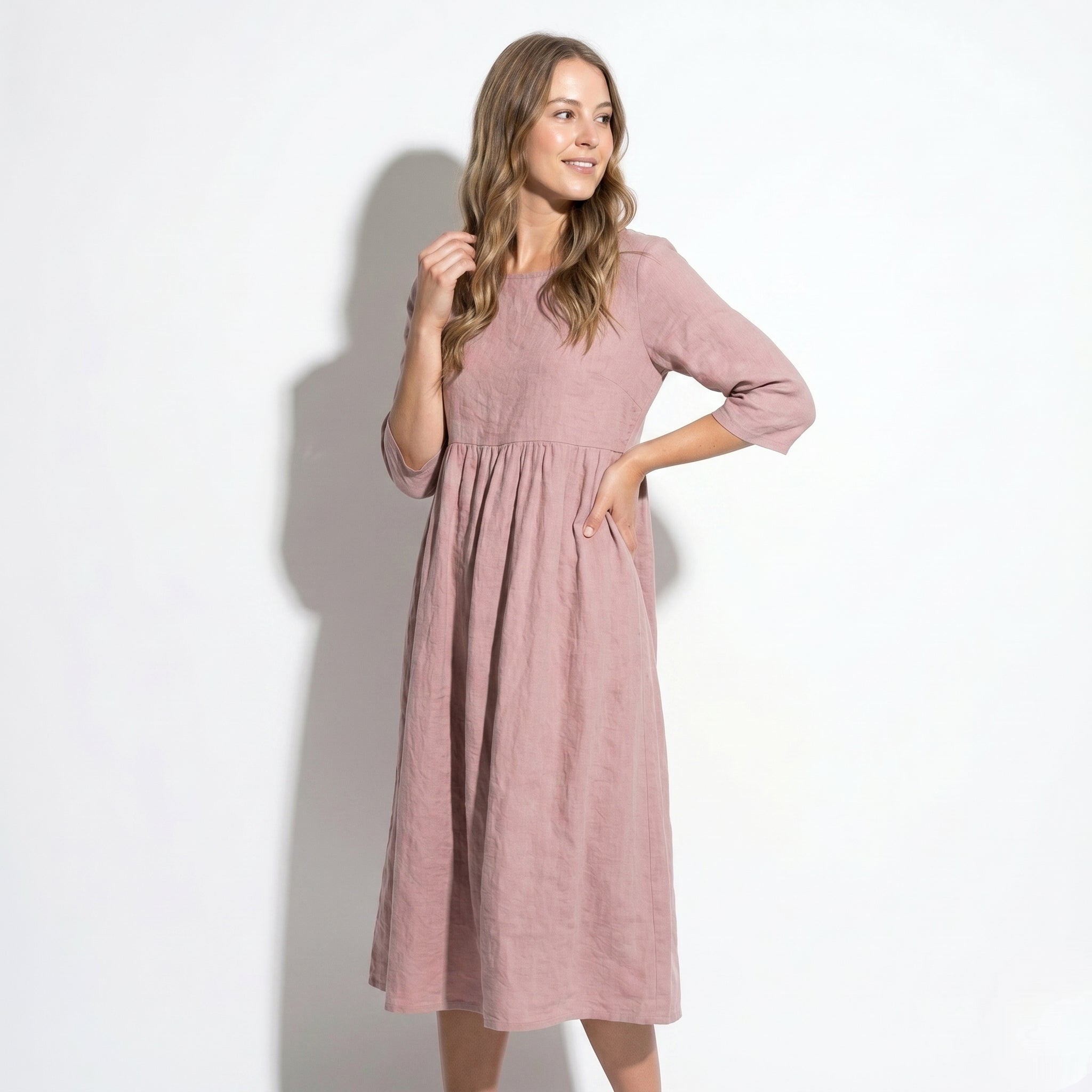 Florence - Women's Summer Casual Maxi Dress - Dress - Pink - Taylor & Bennett